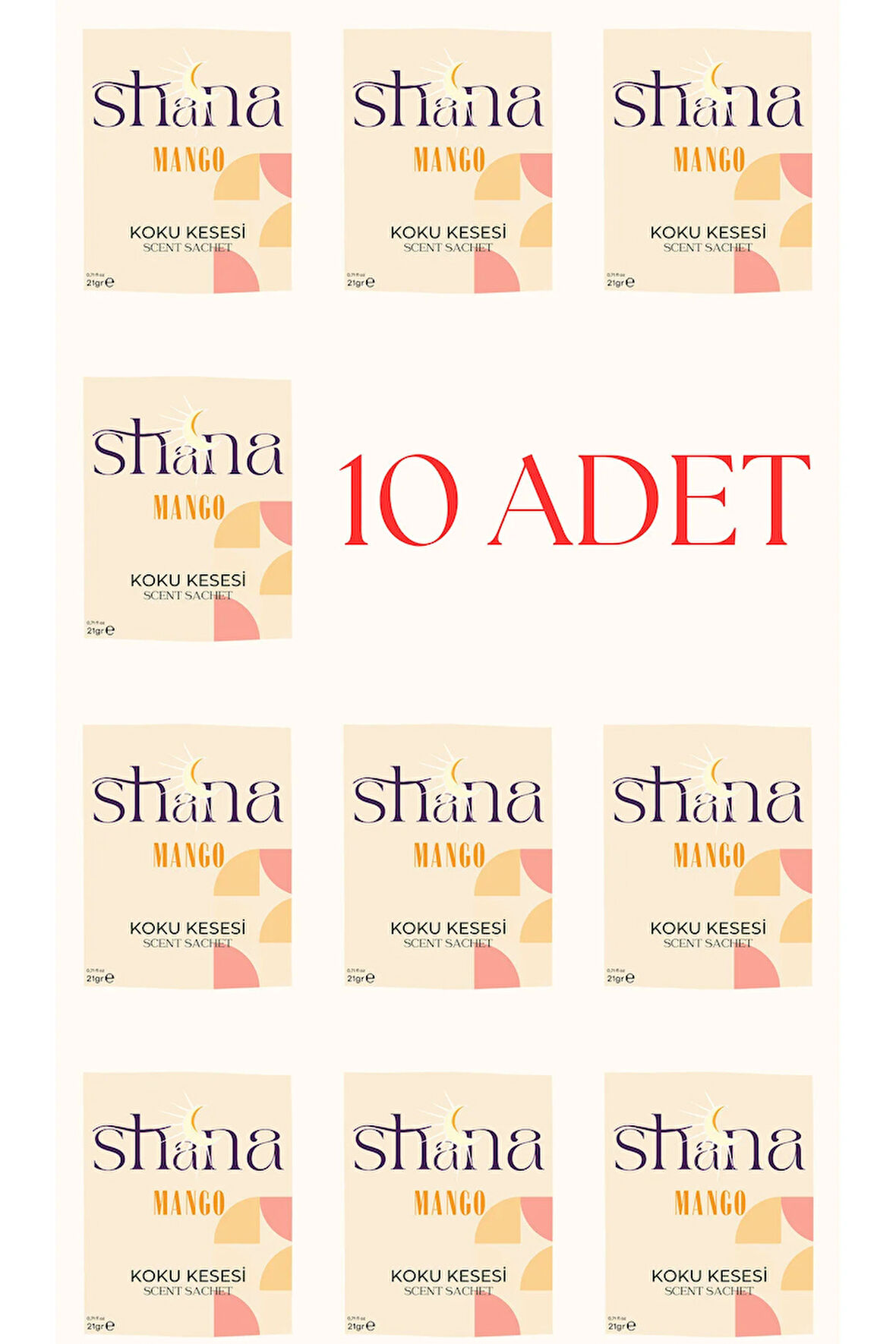 10'lu Mango Dolap Ayakkabılık Ve Çekmece Parfümlü Kese Kokusu Oda Koku Kesesi