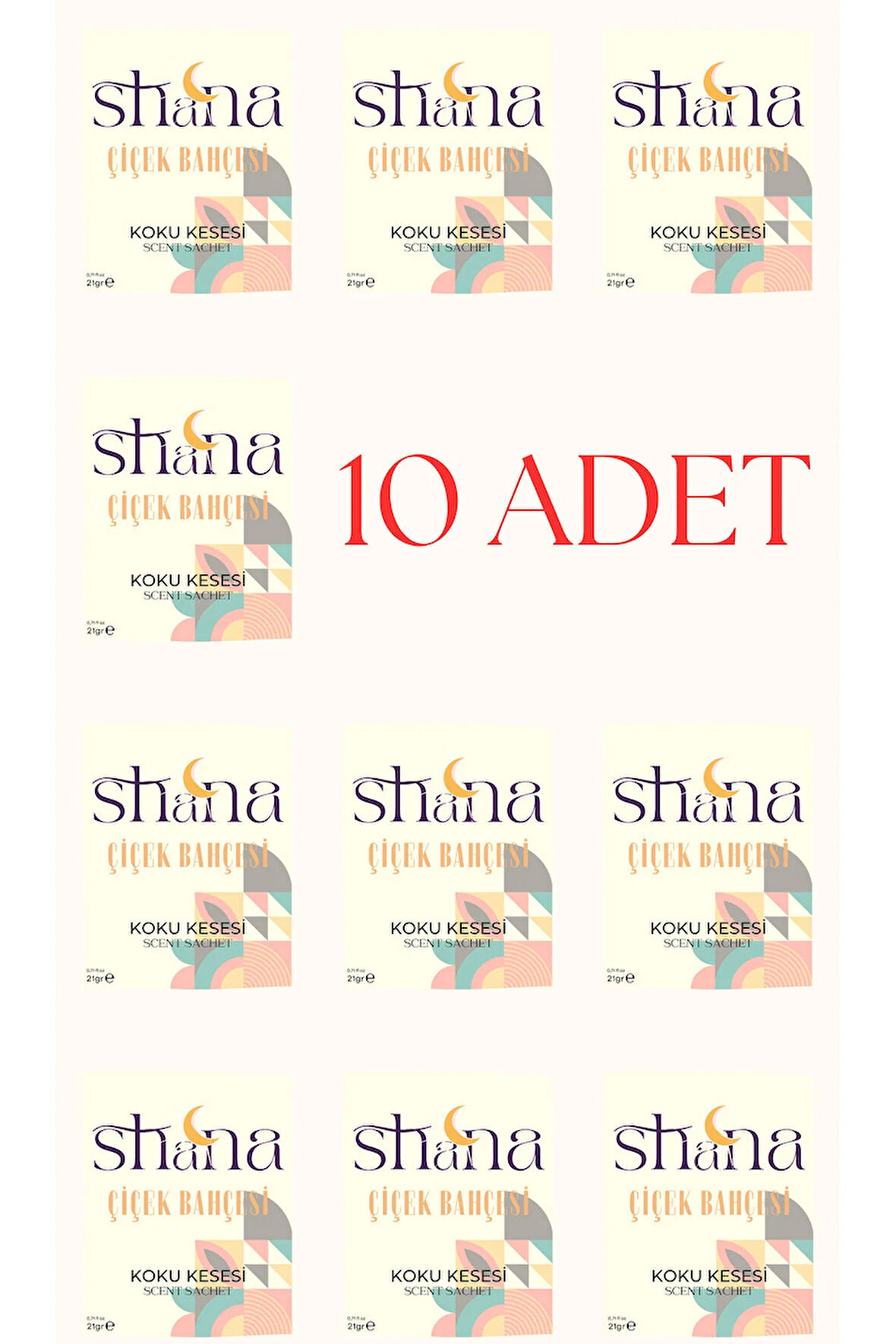 10'lu Çiçek Bahçesi Dolap Ayakkabılık Ve Çekmece Parfümlü Kese Kokusu Oda Koku Kesesi