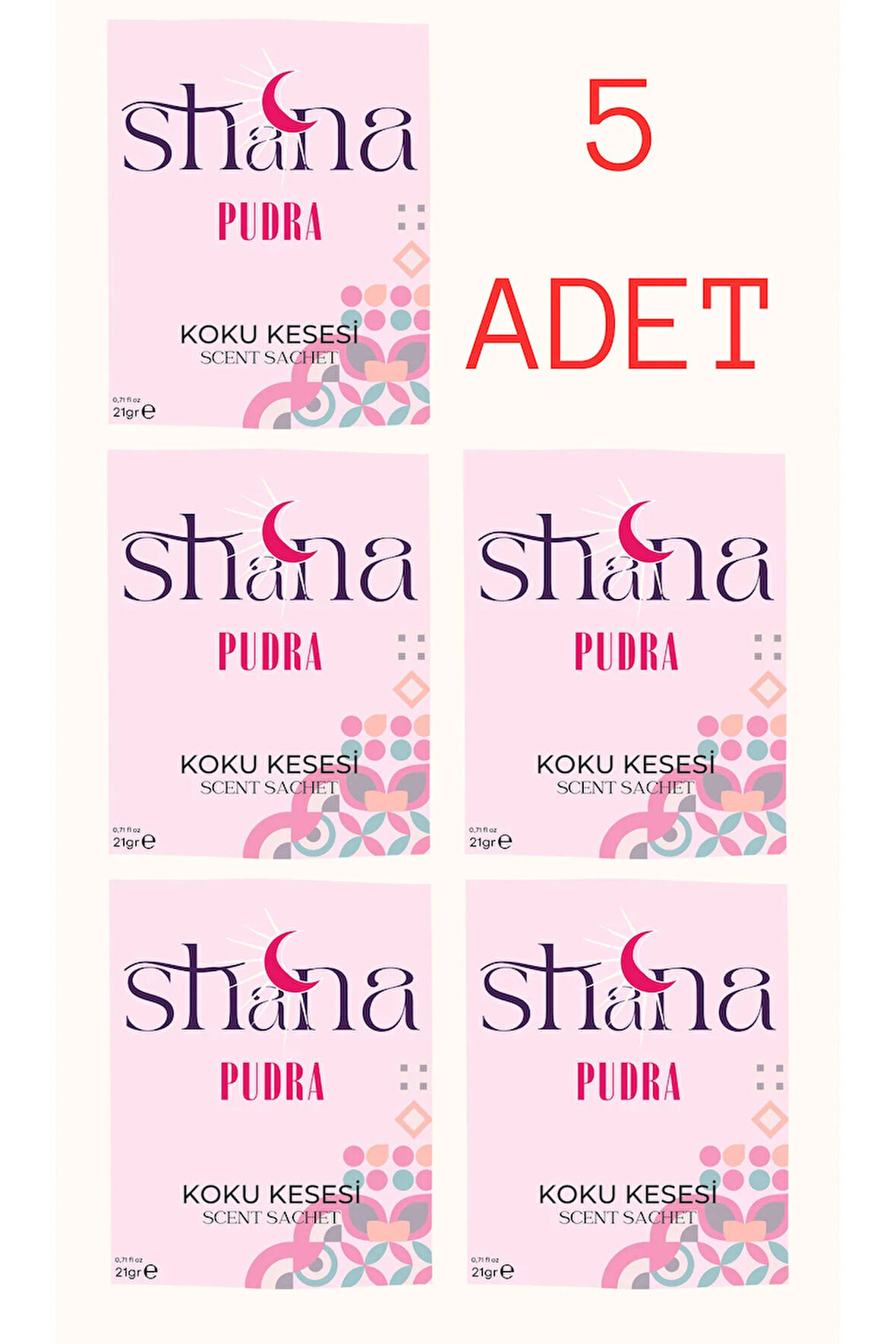 5'li Pudra Dolap Ayakkabılık Ve Çekmece Parfümlü Kese Kokusu Oda Koku Kesesi