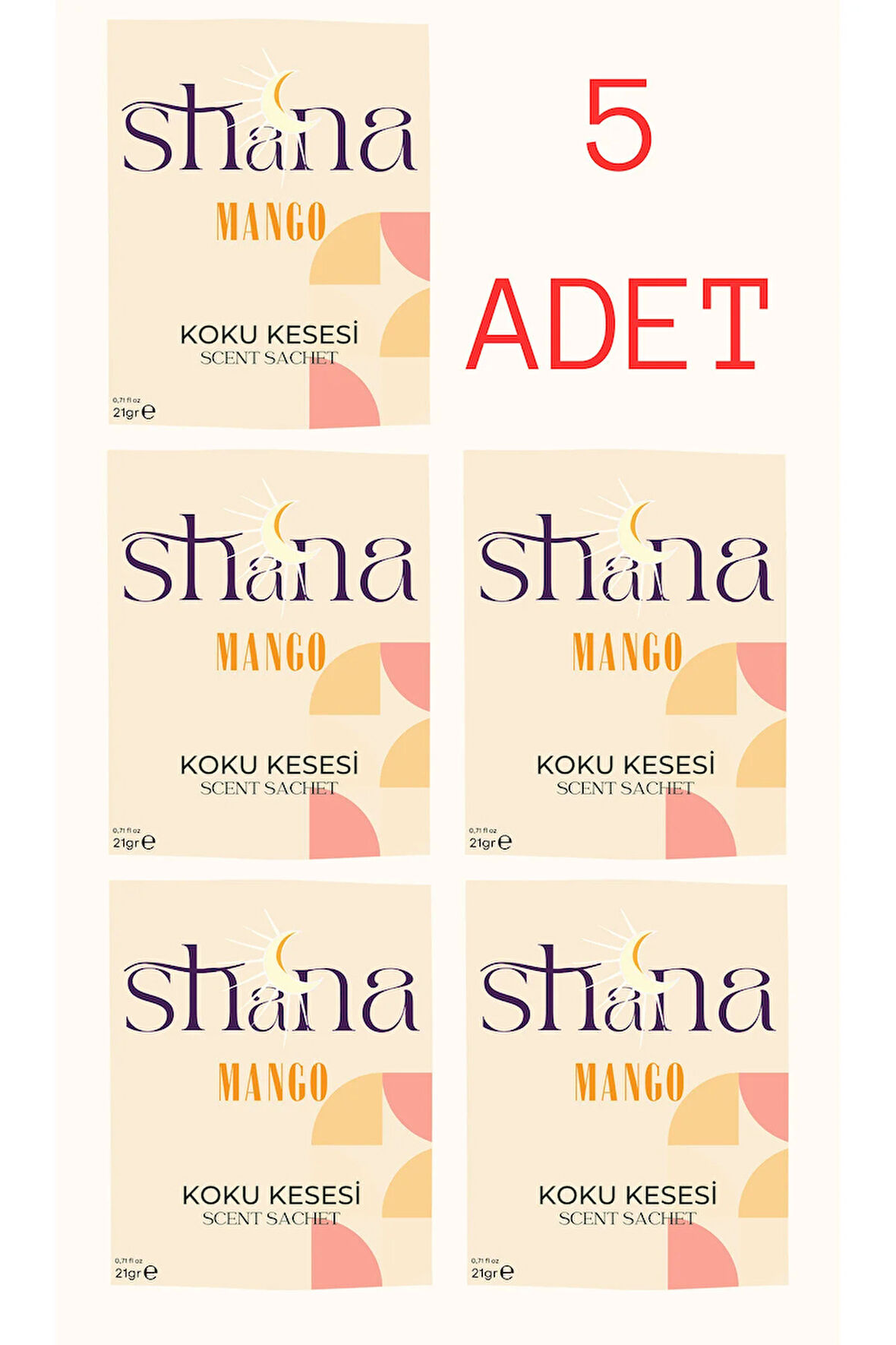 5'li Mango Dolap Ayakkabılık Ve Çekmece Parfümlü Kese Kokusu Oda Koku Kesesi