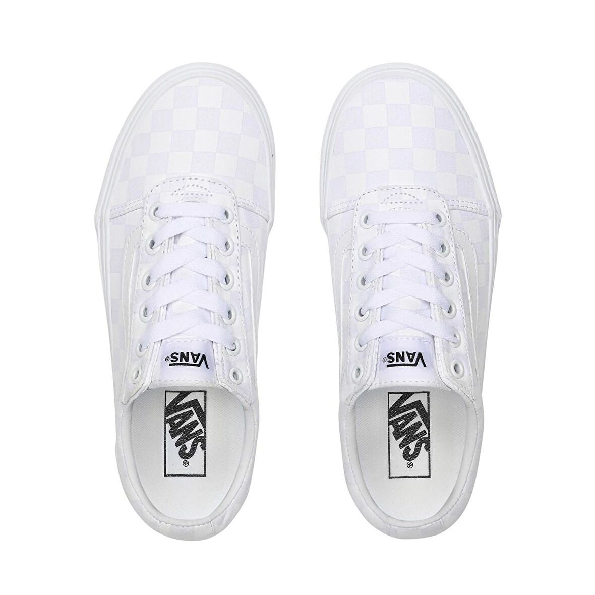 VANS Kadın  Ayakkabı VN0A3IUNW511 WM Ward (Checkerboard) white/white Textile
