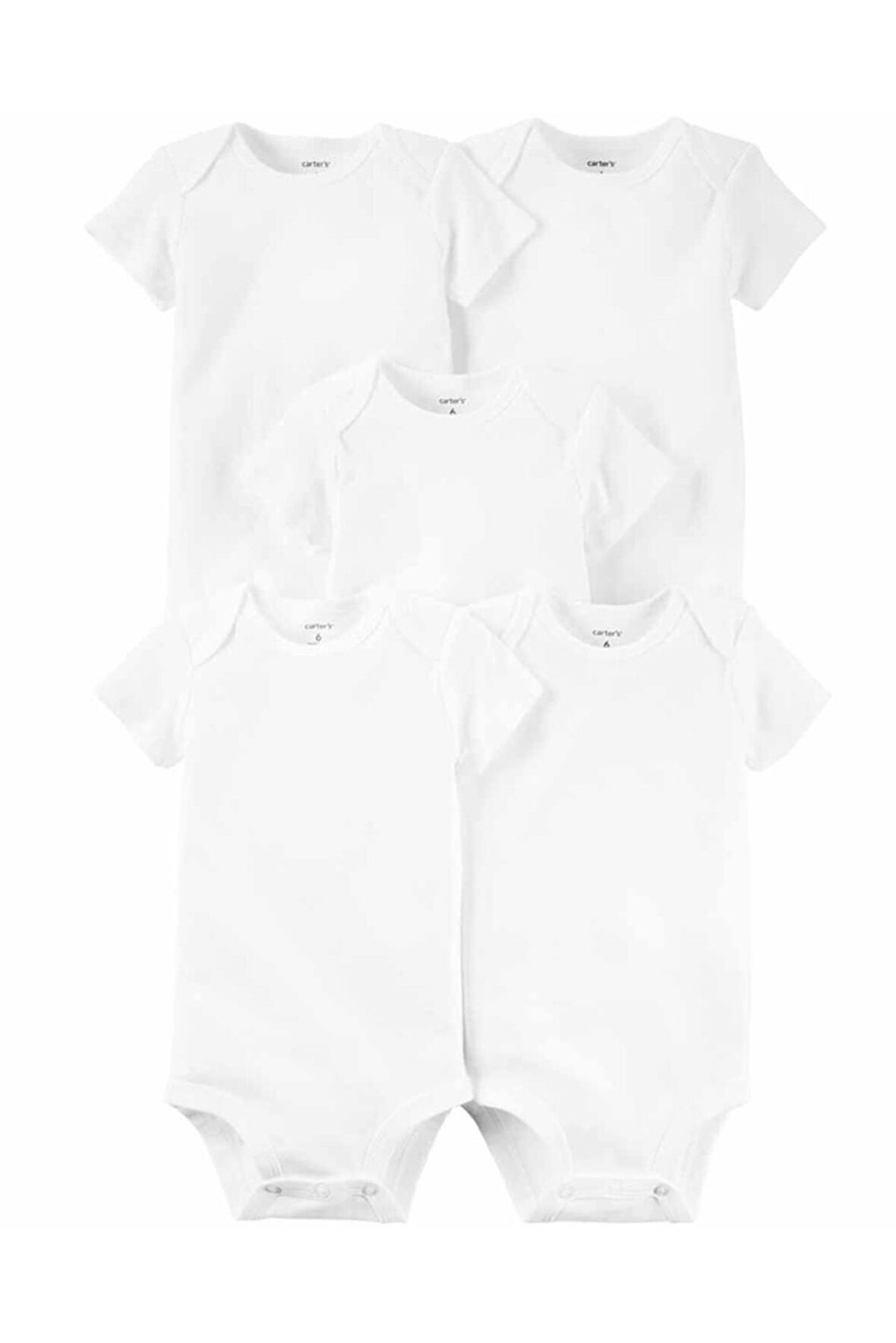 Carter's Bebek Kısa Kollu Body Set Kısa Kollu 5'li Paket Beyaz 1L930510