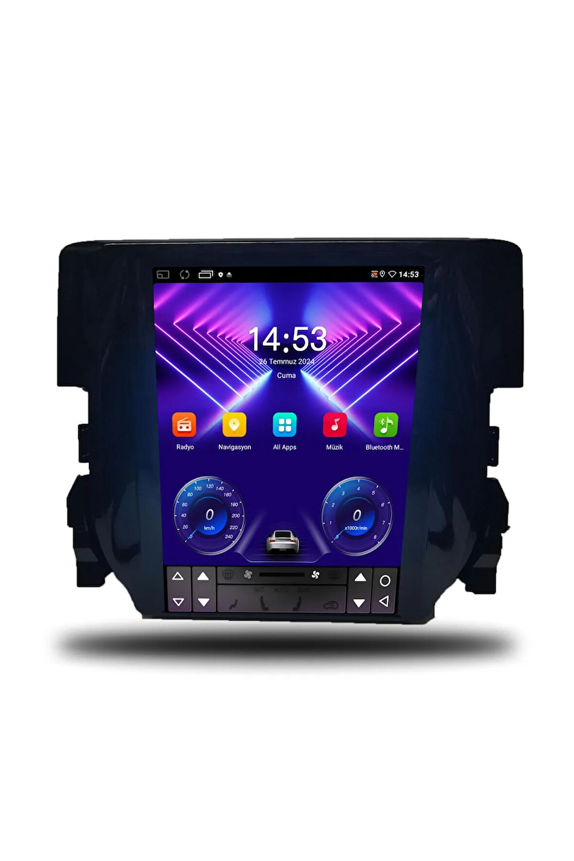 Honda Civic FC5 Tesla 2016-2020 Uyumlu Android Multimedya + CarPlay + 6gb ram + 128gb Hafıza