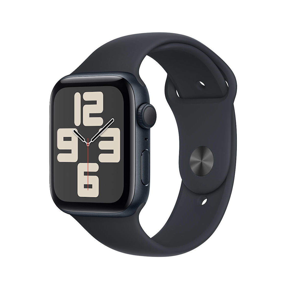 Apple Watch SE GPS 44 mm Gece Yarısı Alüminyum Kasa ve Gece Yarısı Spor Kordon - S/M - MRE73TU/A