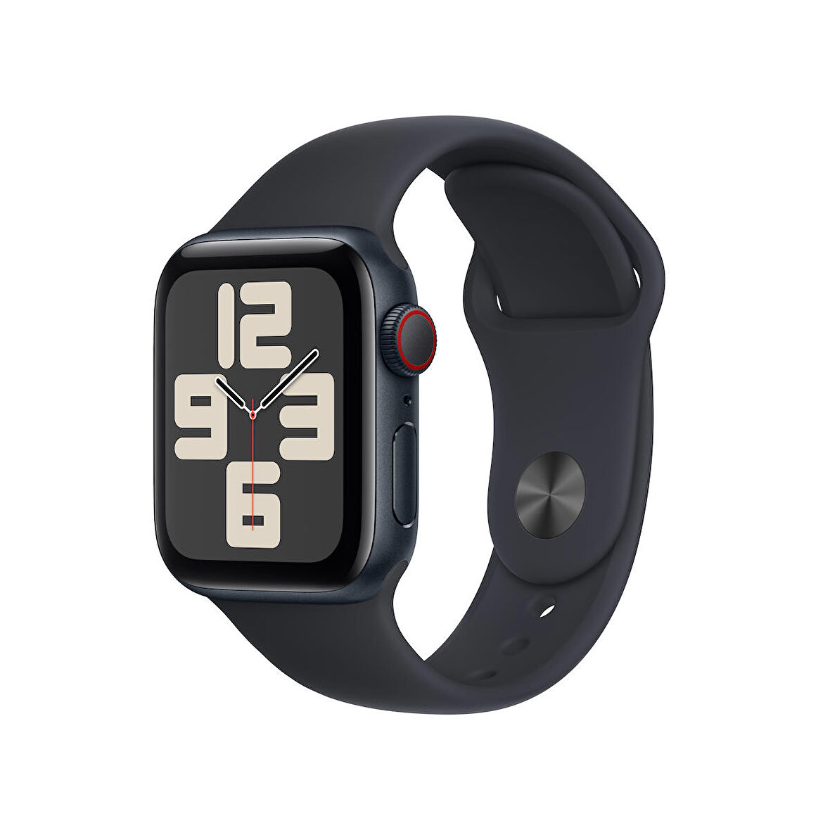 Apple Watch SE GPS + Cellular 40 mm Gece Yarısı Alüminyum Kasa ve Gece Yarısı Spor Kordon - M/L - MRGA3TU/A