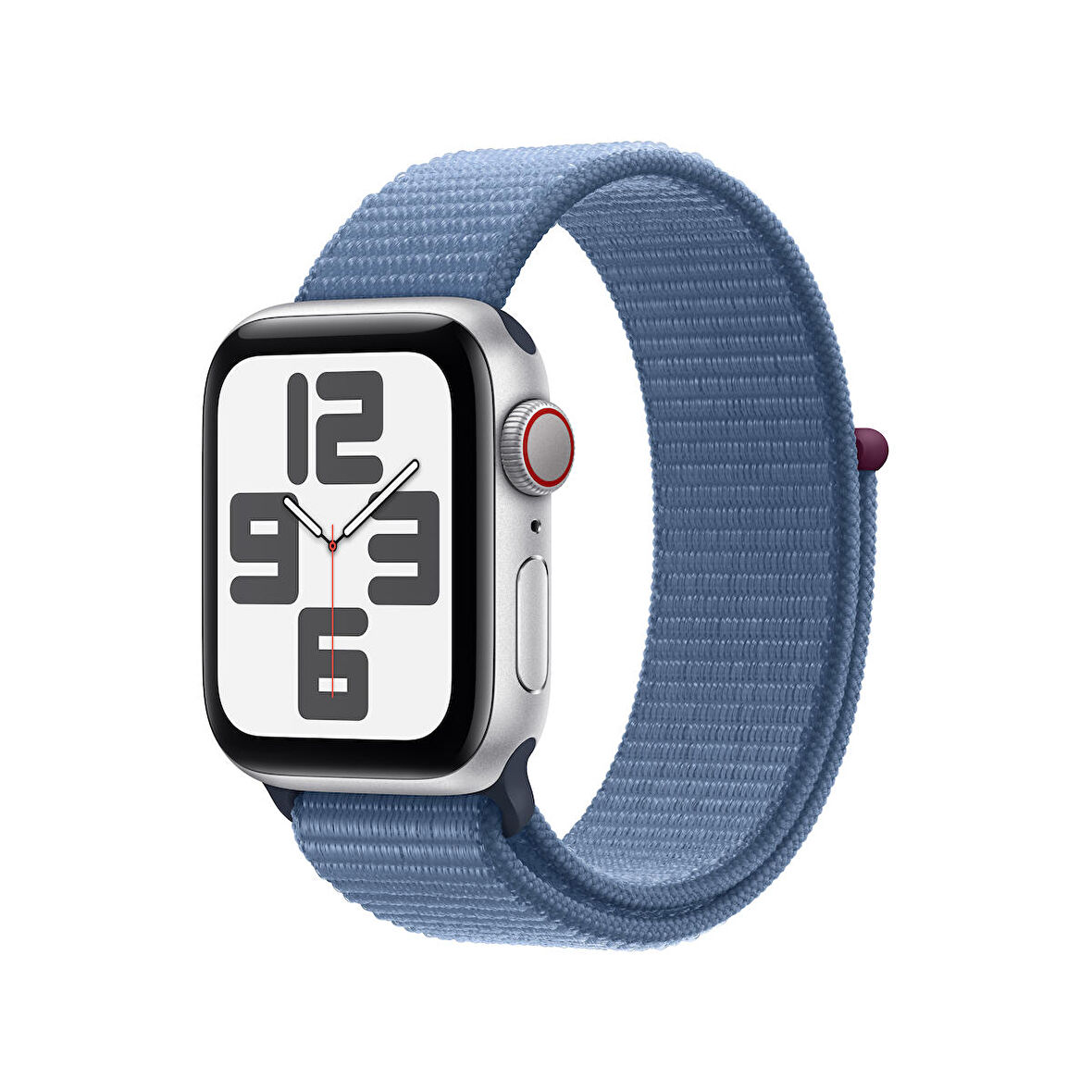 Apple Watch SE GPS + Cellular 40 mm Gümüş Rengi Alüminyum Kasa ve Buz Mavisi Spor Loop - MRGQ3TU/A