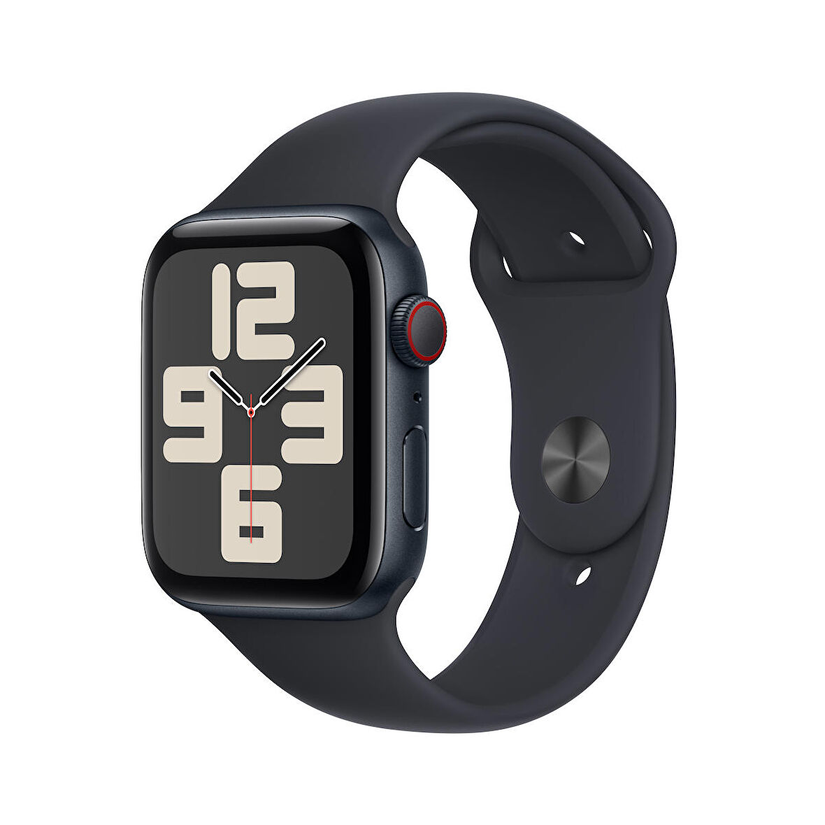 Apple Watch SE GPS + Cellular 44 mm Gece Yarısı Alüminyum Kasa ve Gece Yarısı Spor Kordon - M/L - MRH83TU/A