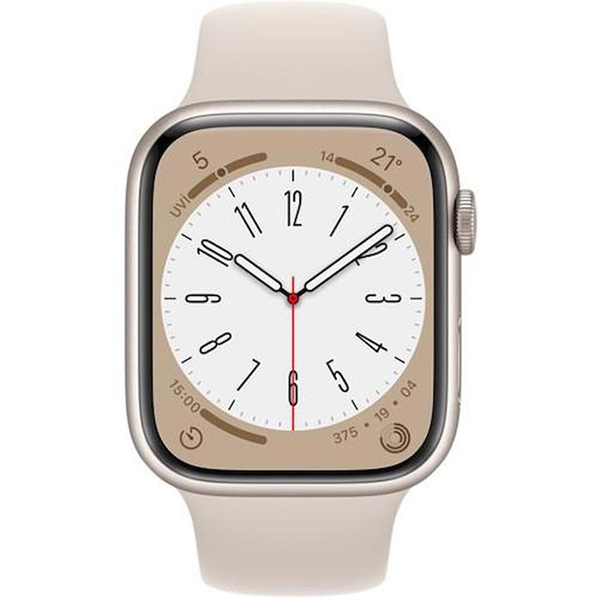 Apple Watch Series 9 GPS 41mm Yıldız Işığı Alüminyum Kasa ve Yıldız Işığı Spor Kordon - S/M - MR8T3TU/A