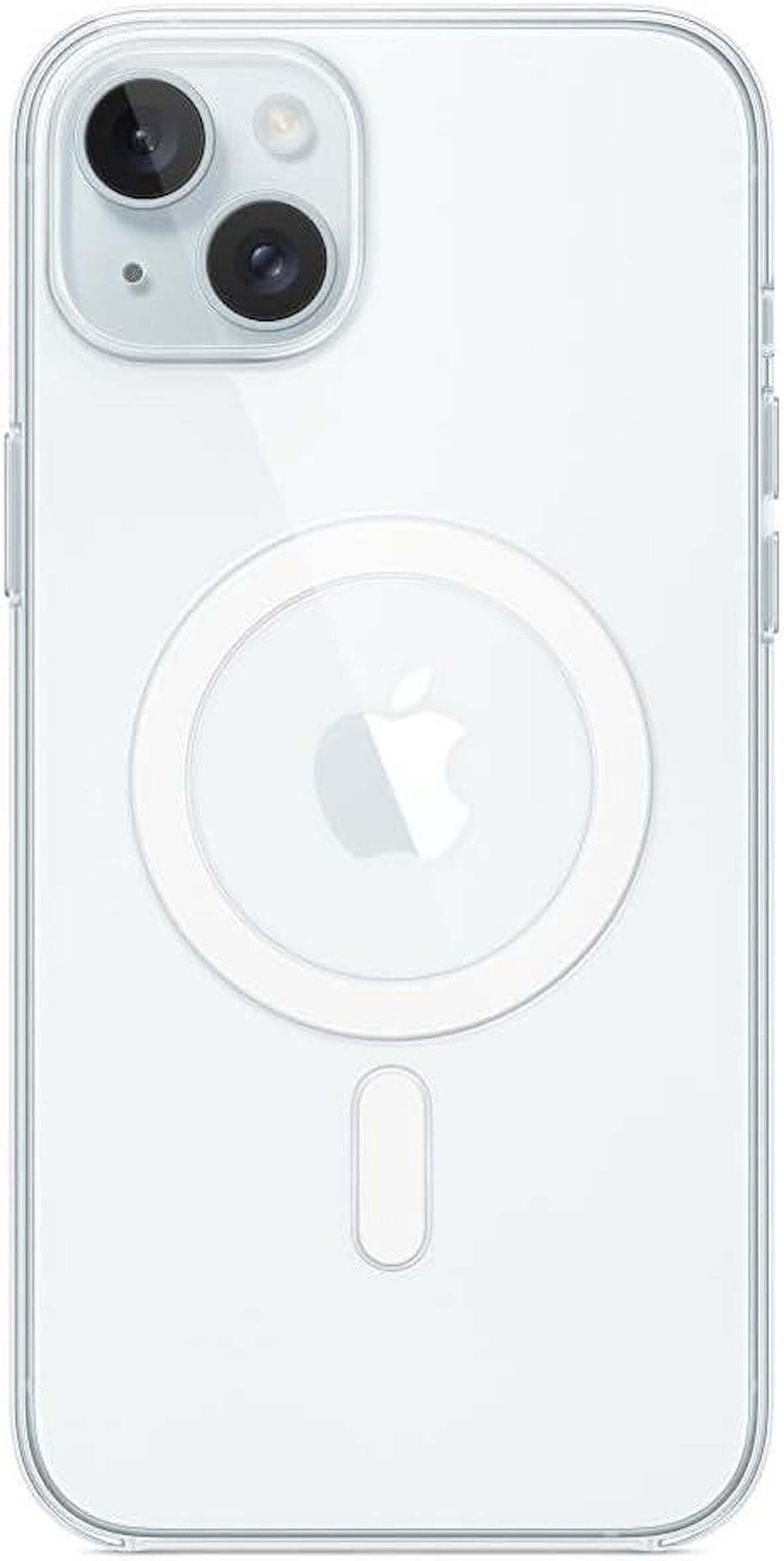 iPhone 15 Plus için MagSafe özellikli Şeffaf Kılıf Teşhir