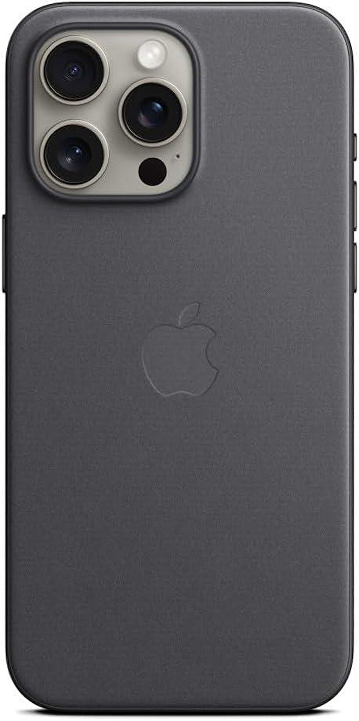 Apple iPhone 15 Pro Max için MagSafe özellikli Mikro Dokuma Kılıf - Siyah 