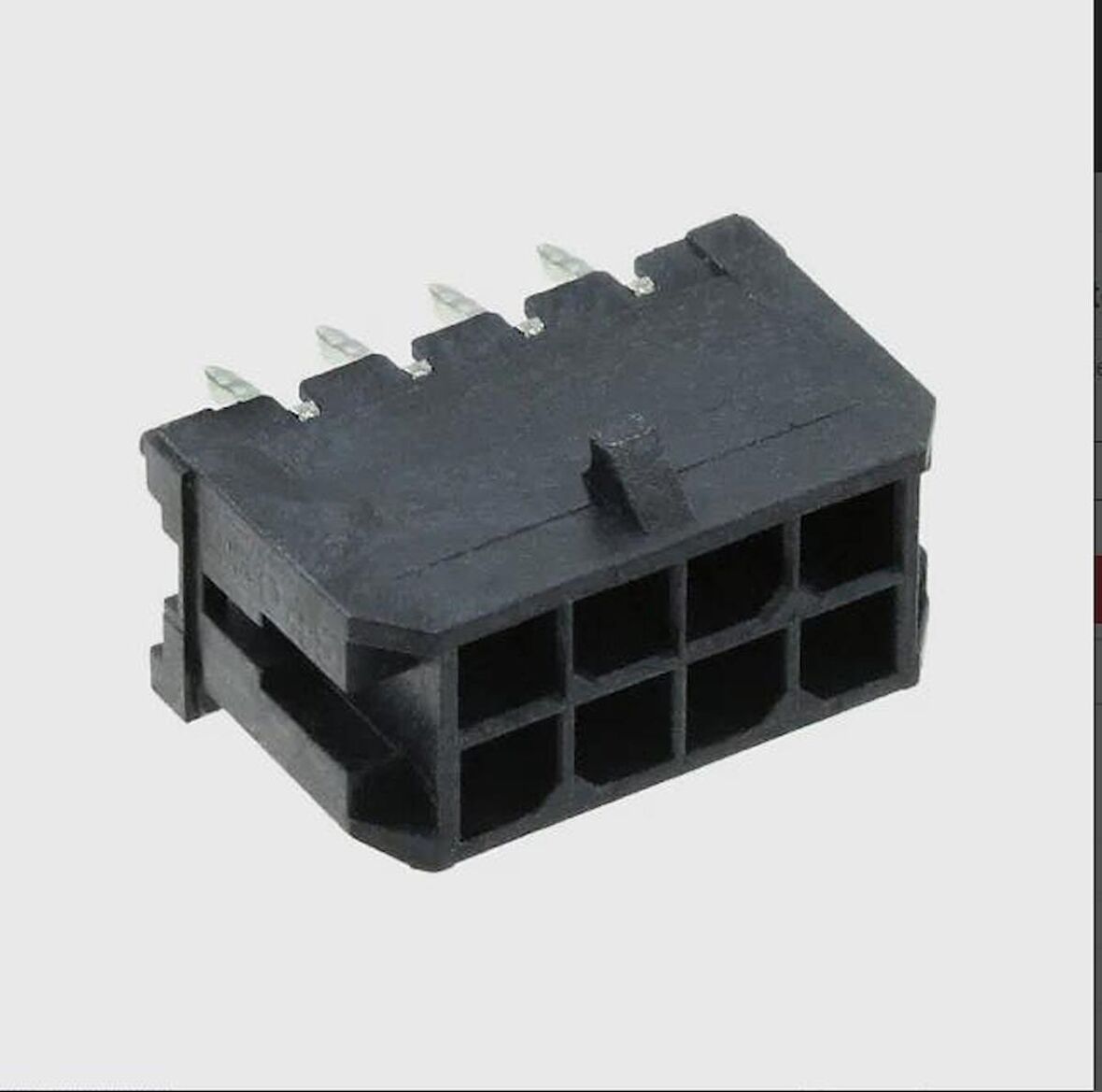 8 Pin Micro Fit 3.0 mm Konnektör Kart Tipi 180 derece