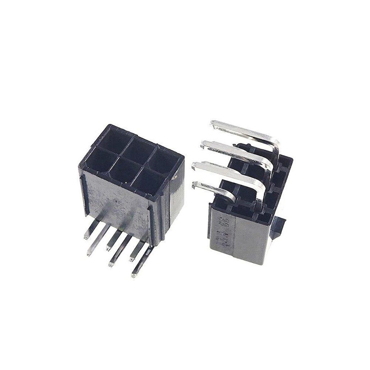 6 Pin Micro Fit 3.0 mm Konnektör Kart Tipi 90 derece