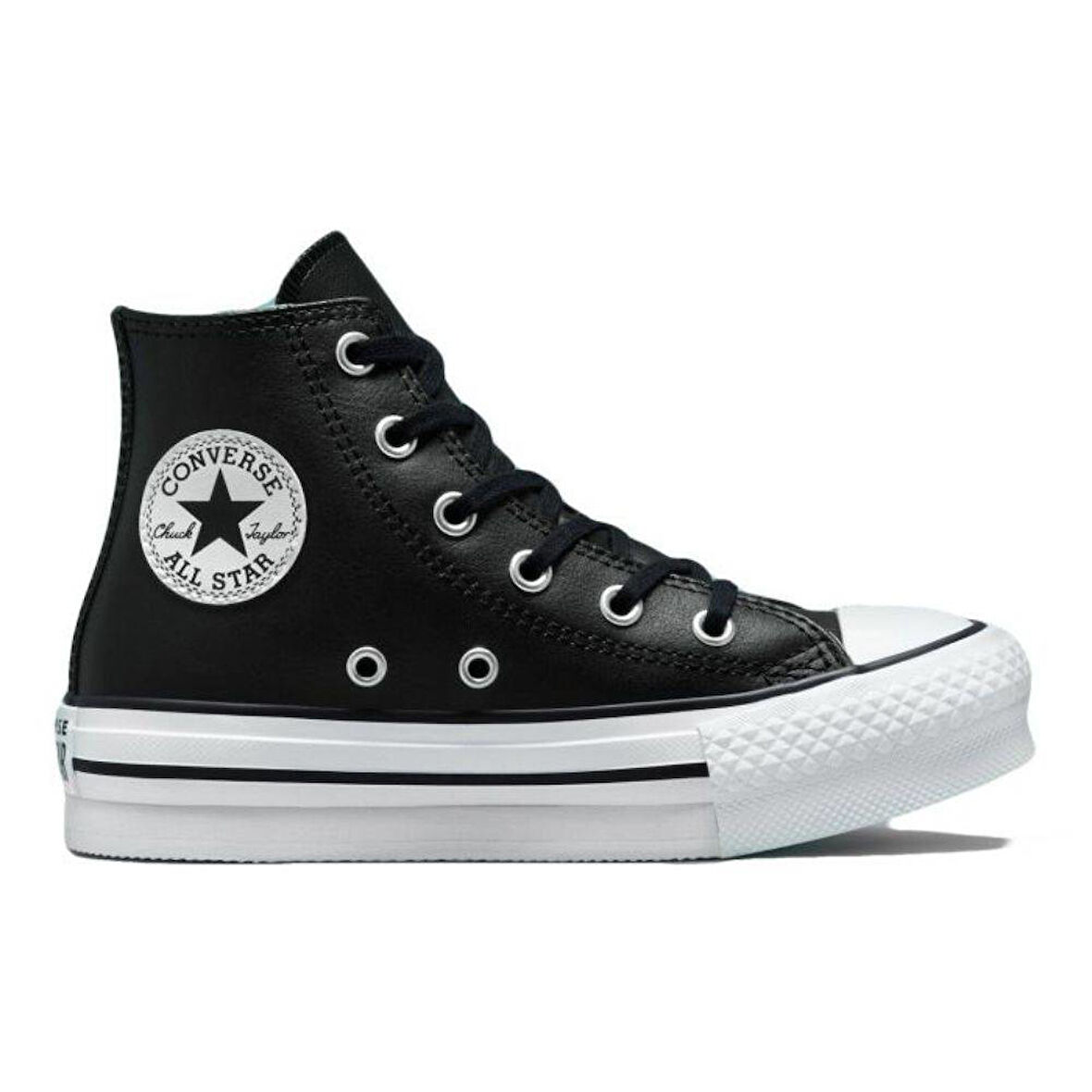 Converse A01015C Chuck Taylor All Star Eva Lift Siyah Deri Çocuk Sneaker Günlük Spor Ayakkabı