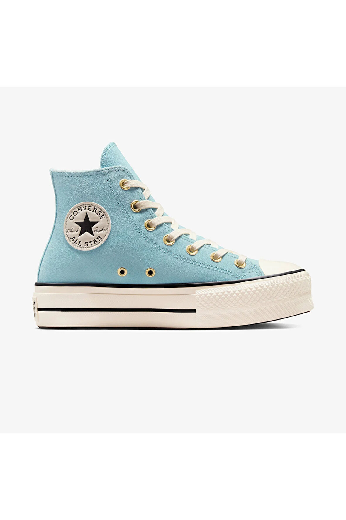 Chuck Taylor All Star Lift Kadın Mavi Süet Platform Sneaker