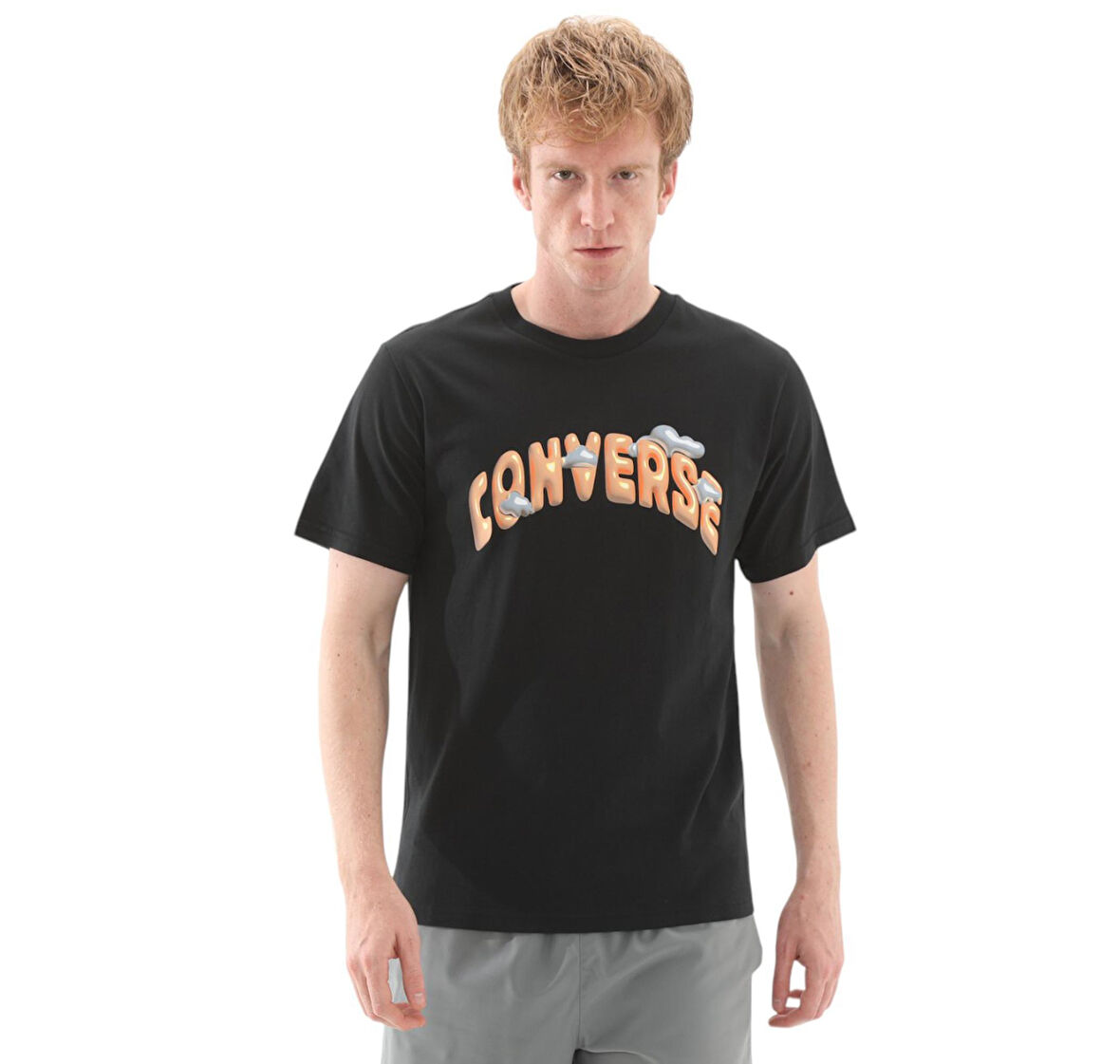 10027344-001 Converse Clouds T-Shırt T-Shirt Siyah