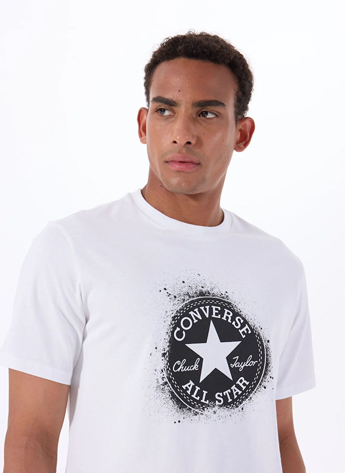 10027998.102 ALL STAR STENCIL T-SHI Beyaz Yuvarlak Regular Fit Baskılı Erkek T-Shirt