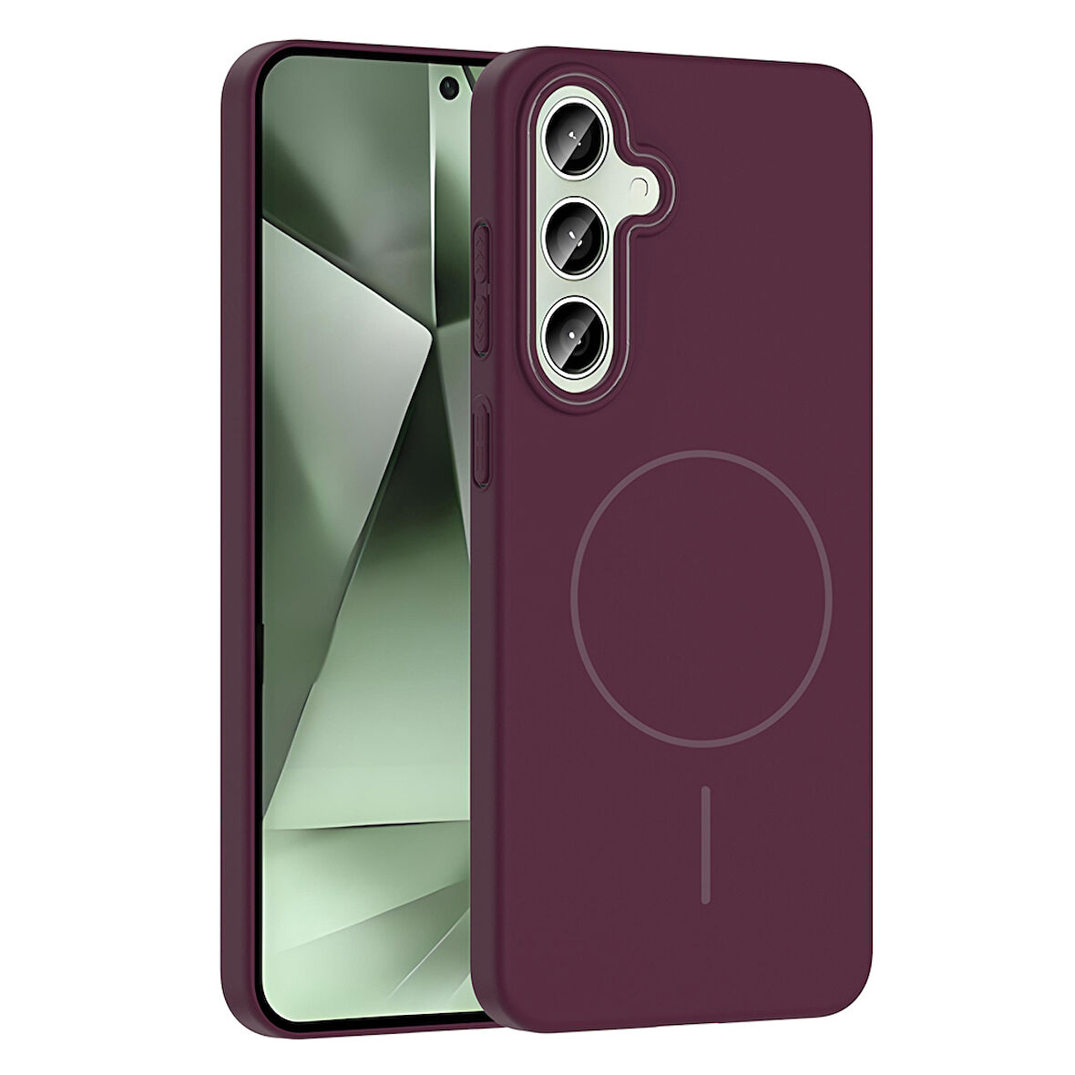 Gpack Samsung Galaxy S24 FE uyumlu Kılıf M-Safe Şarj Özellikli Ruby Kapak