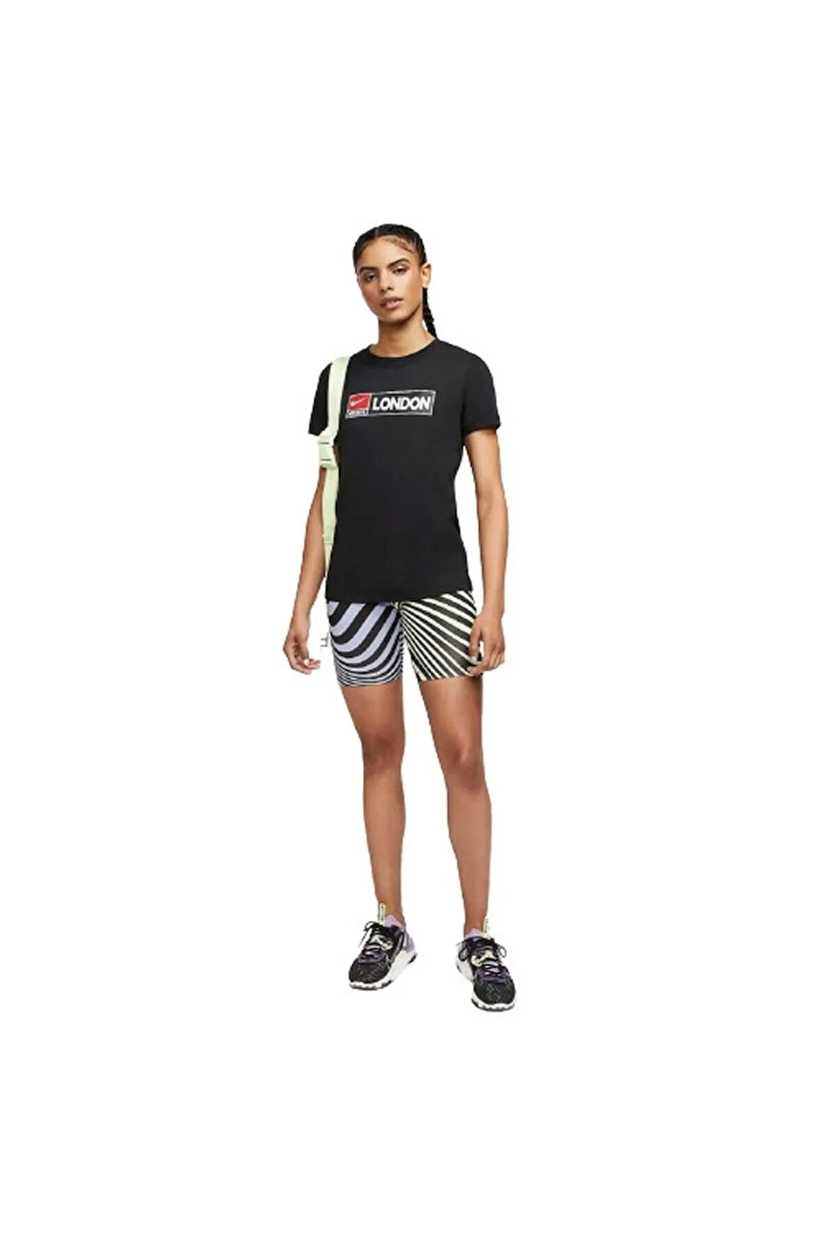 Sportswear Basic Tee City Series London Baskılı Siyah Tişört Cz0197-010