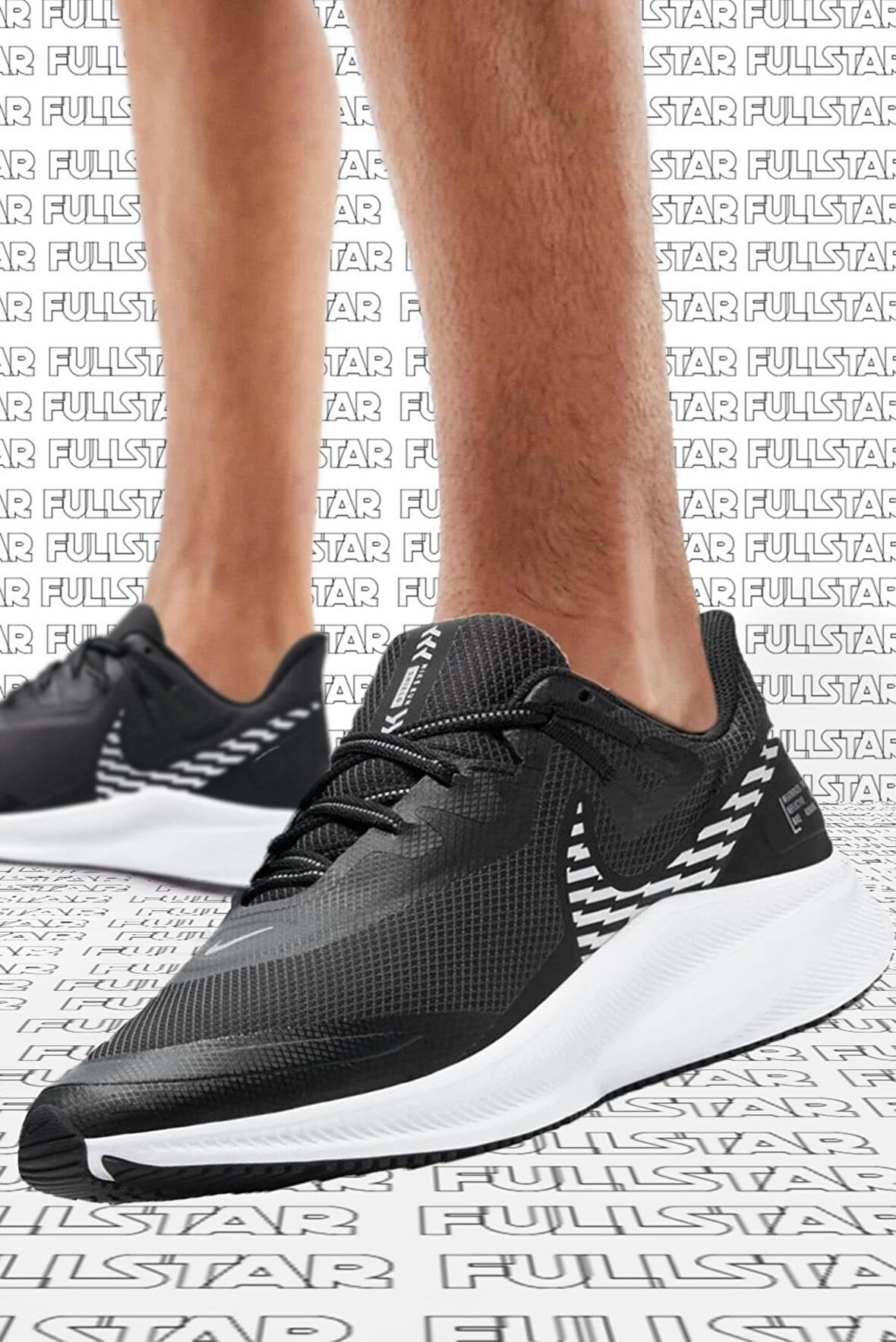 Nike Quest 3 Shield Walk Run Shoes Water Rpll. Reflektörlü Yürüyüş Koşu Ayakkabısı Siyah