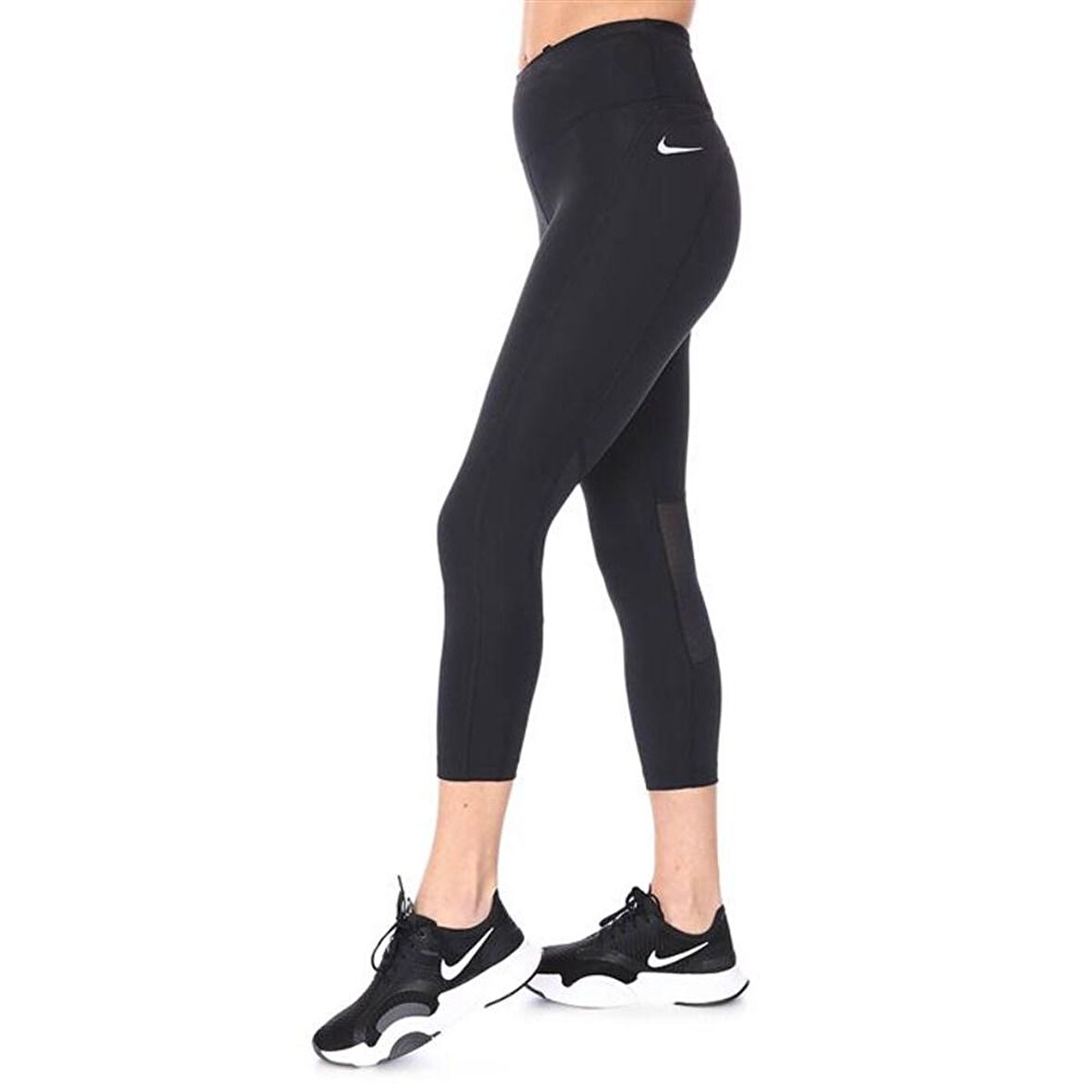 Nike W Nk Df Fast Crop Kadın Siyah Tayt - CZ9238-0
