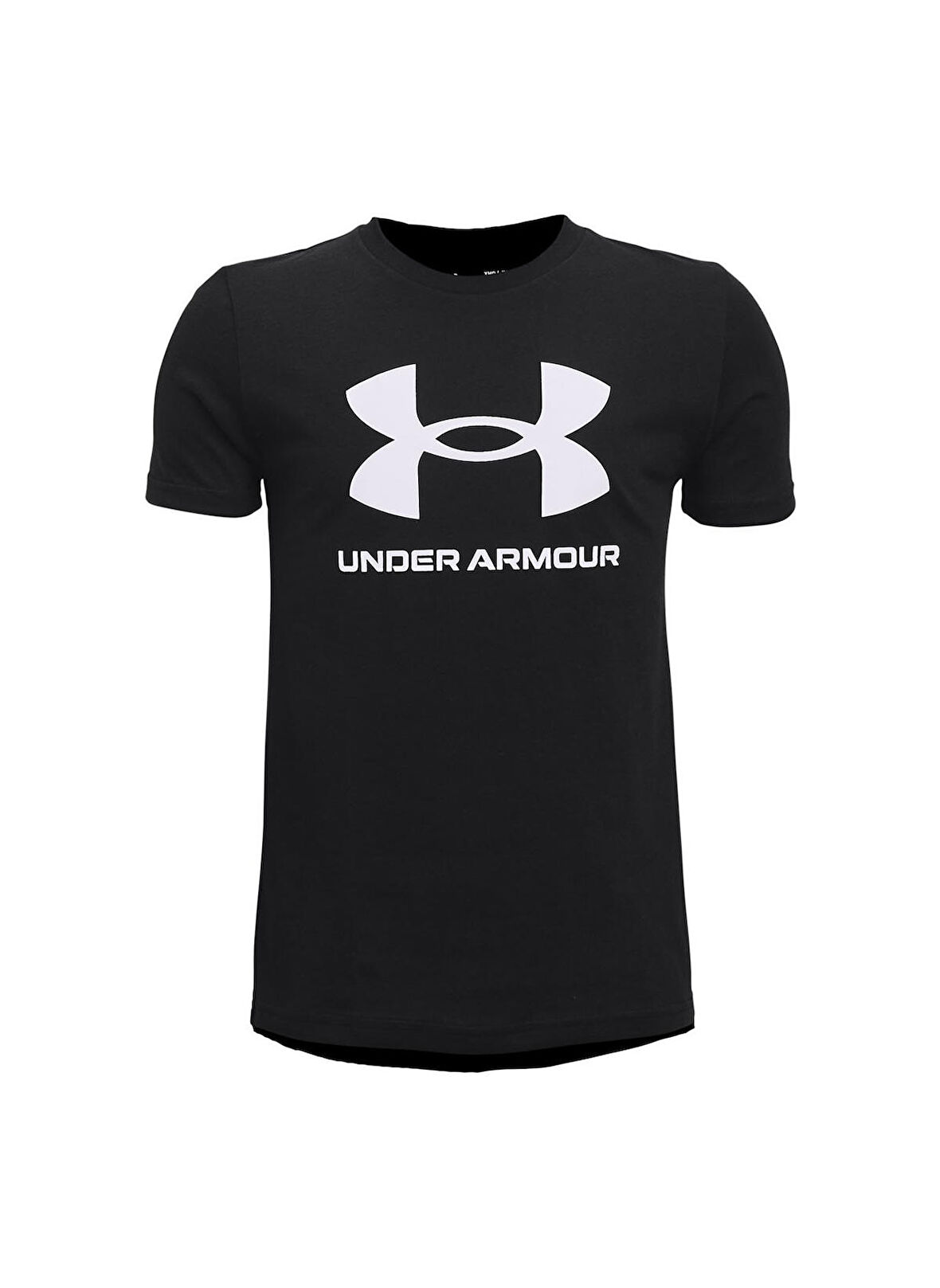 Under Armour Siyah Erkek Çocuk O Yaka Kısa Kollu Bol Kesim T-Shirt UA Sportstyle Logo SS