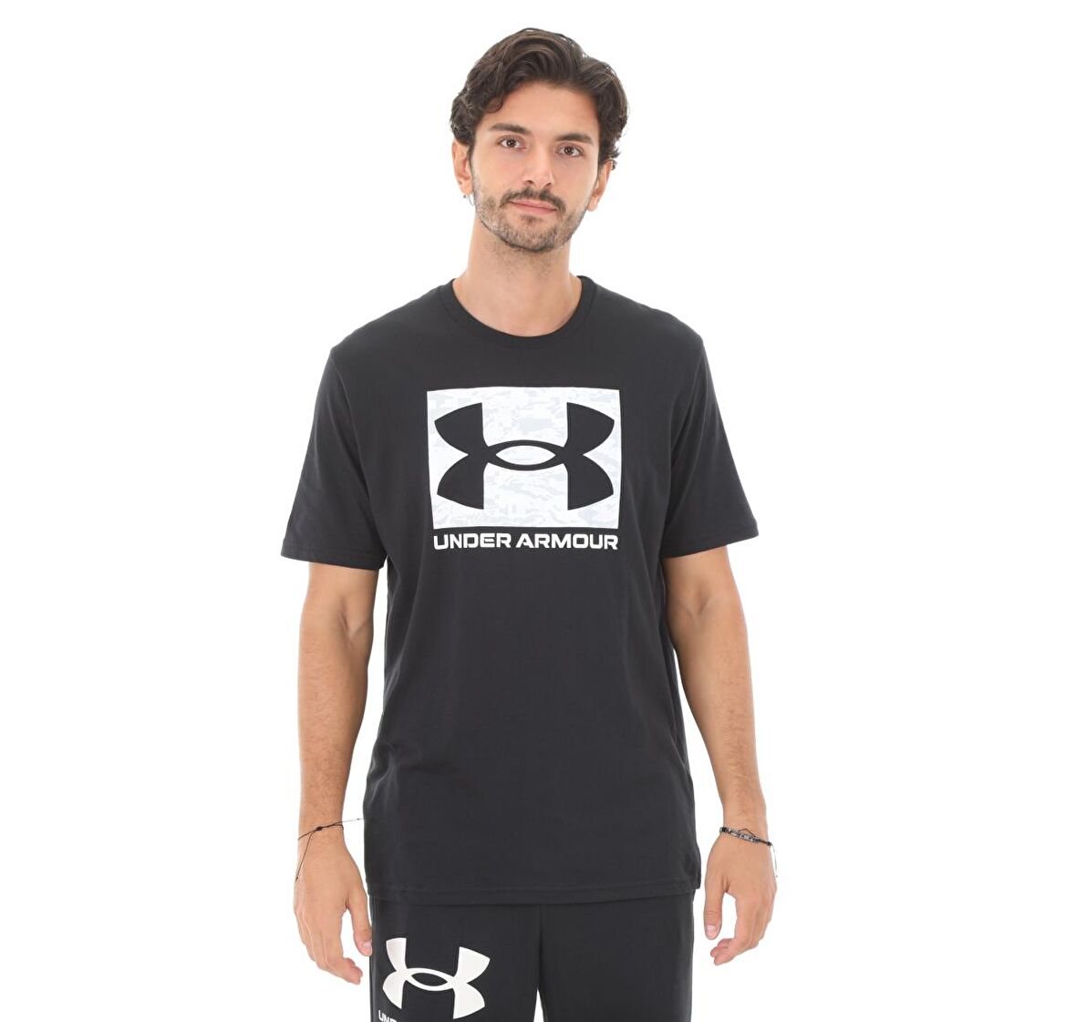 A1361673-001-001 Under Armour Ua Abc Camo Boxed Logo Ss Erkek T-Shirt Siyah