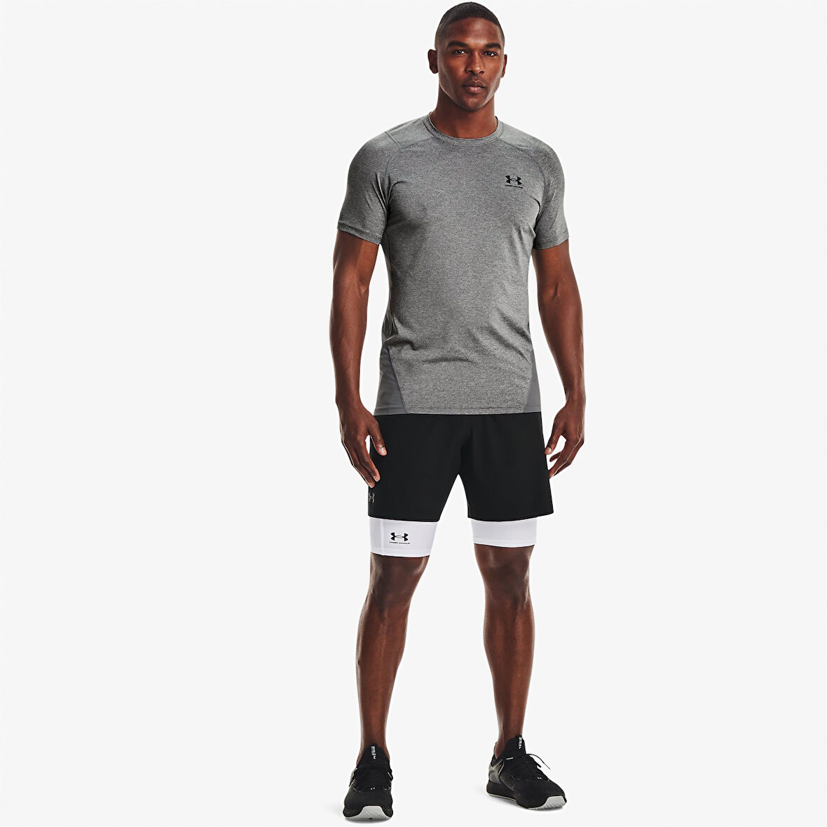 Under Armour HeatGear Pocket Long Erkek Beyaz Şort