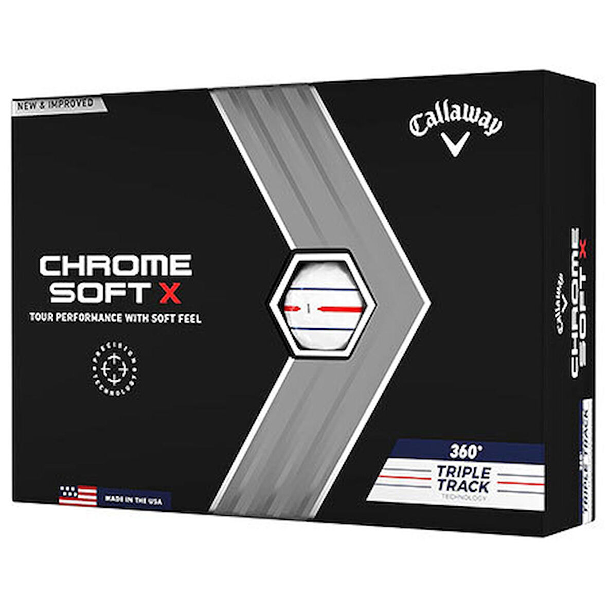 Callaway BL Chrome Soft 22 360 TRPLTRK - Üçlü Golf Topu Beyaz Renk