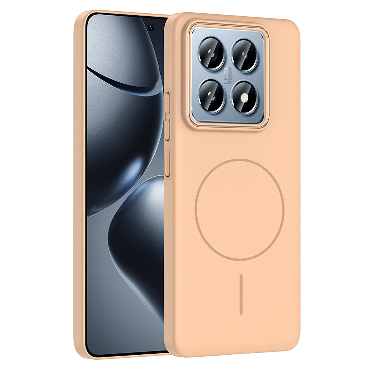 Gpack Xiaomi 14T Pro uyumlu Kılıf M-Safe Şarj Özellikli Ruby Kapak