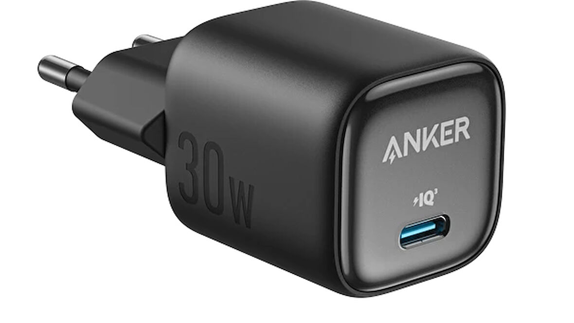 Anker Nano Usbc GAN 30W Hızlı Şarj Cihazı Siyah A2698