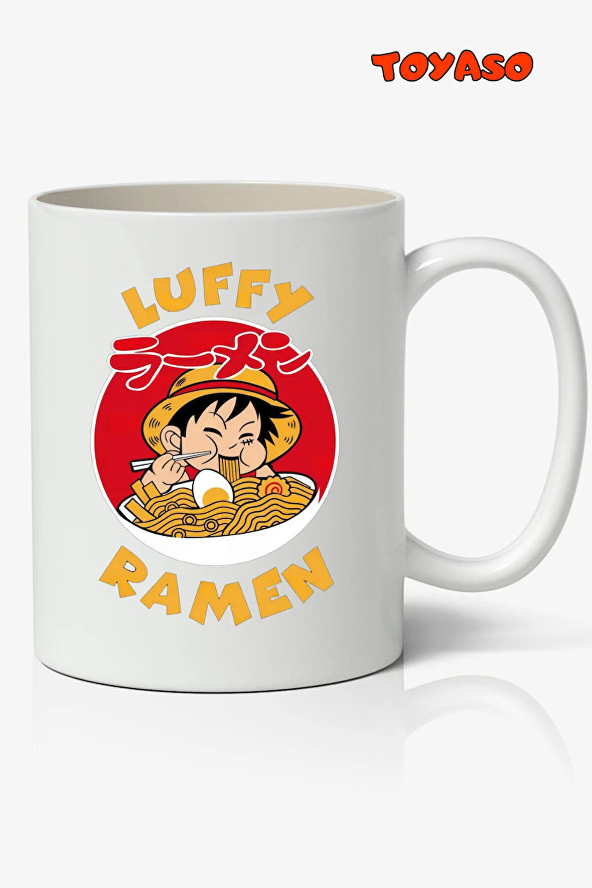 Monkey D. Luffy One Piece Anime Temalı Beyaz Kupa Bardak Arkadaşa Sevgiliye Hediye