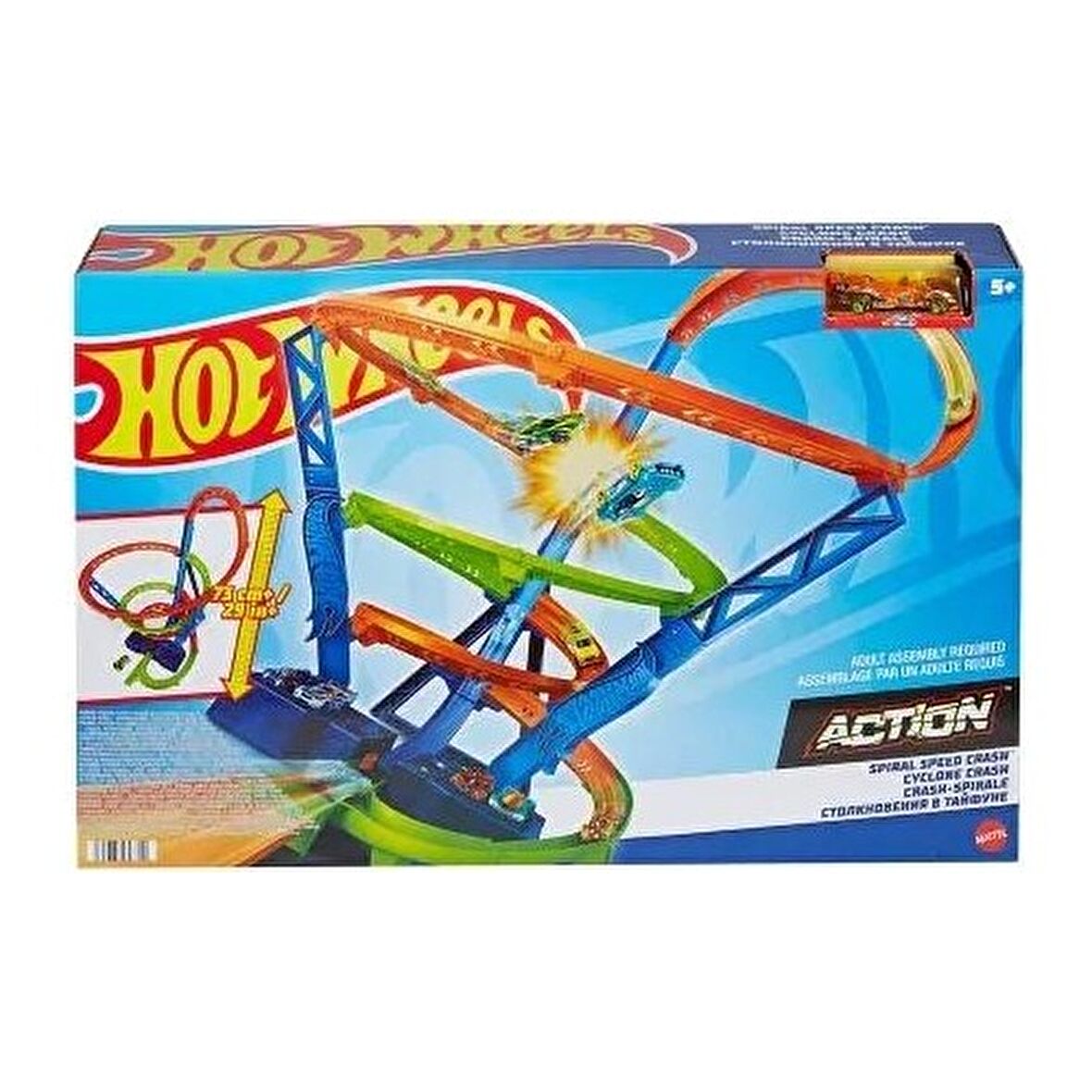 Hot Wheels Aksiyon Spiral Hız Kazası HVG67 Lisanslı Ürün