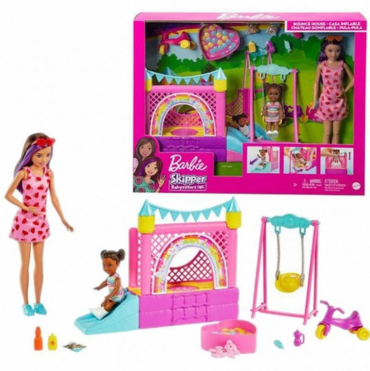 Mattel HBB67 Barbie Bebek Bakıcısı Skipper Oyun Evi Seti