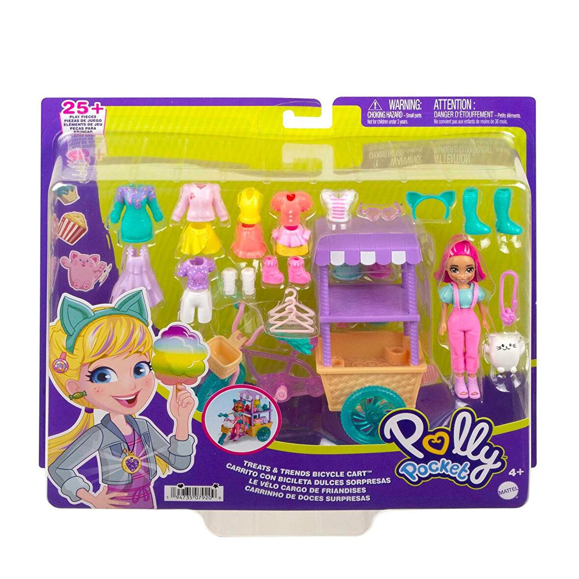 HHX76 Polly Pocket Bisiklet Dolusu Moda Oyun Seti