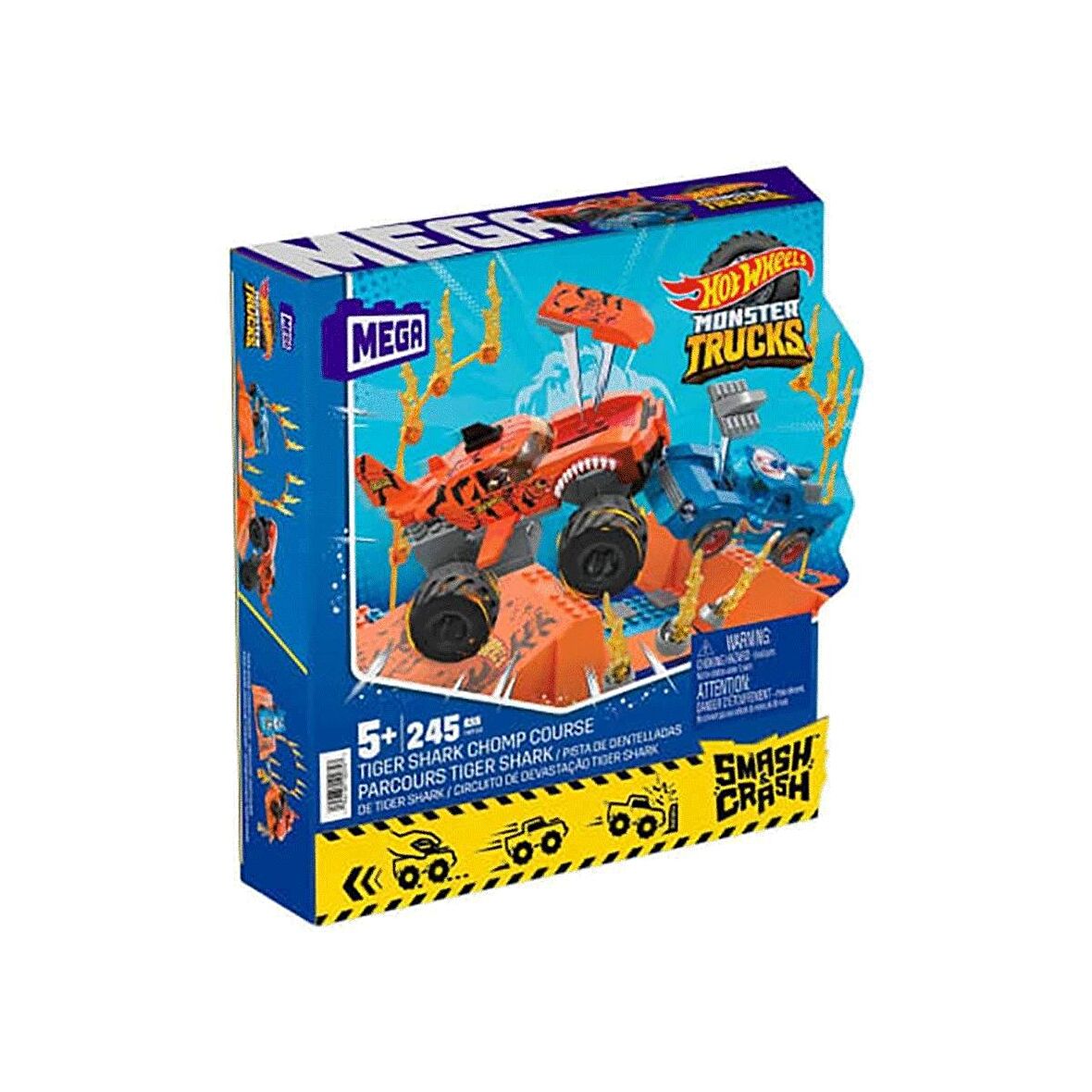 HKF88 Mega Hot Wheels Smash N Crash Tiger Shark Çarpışma Seti