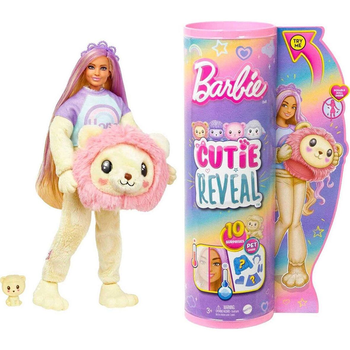 Barbie Cutie Reveal Cozy Cute Tees Serisi Aslan Bebek