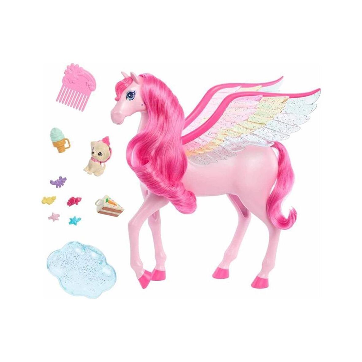 Barbie Sesli ve Işıklı Magic Pegasus HLC40 Lisanslı Ürün