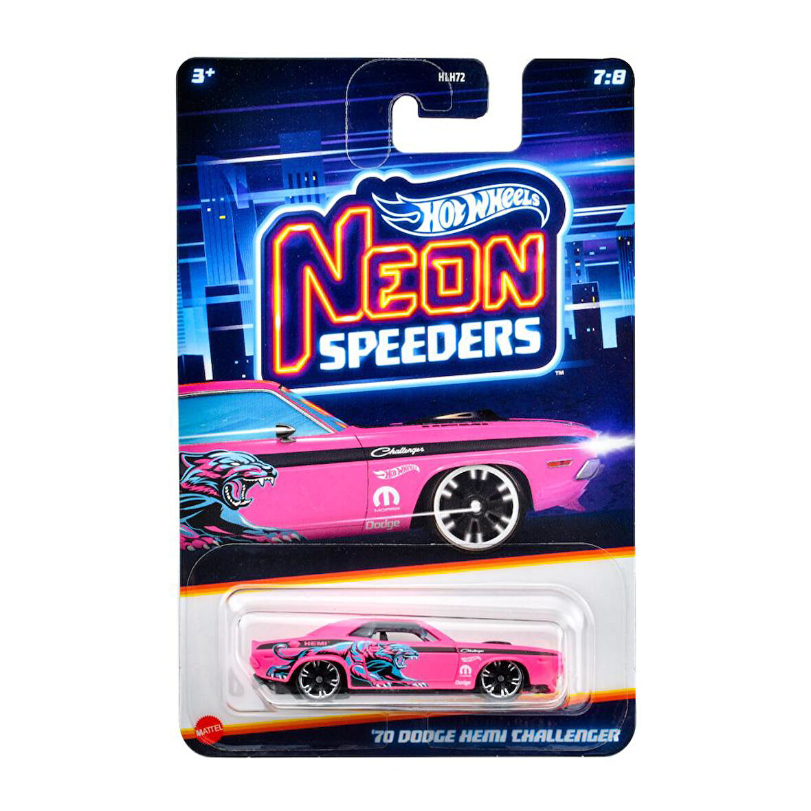 Hot Wheels Neon Yarışçılar HLH72 - 70 DODGE HEMI CHALLENGER JBY98