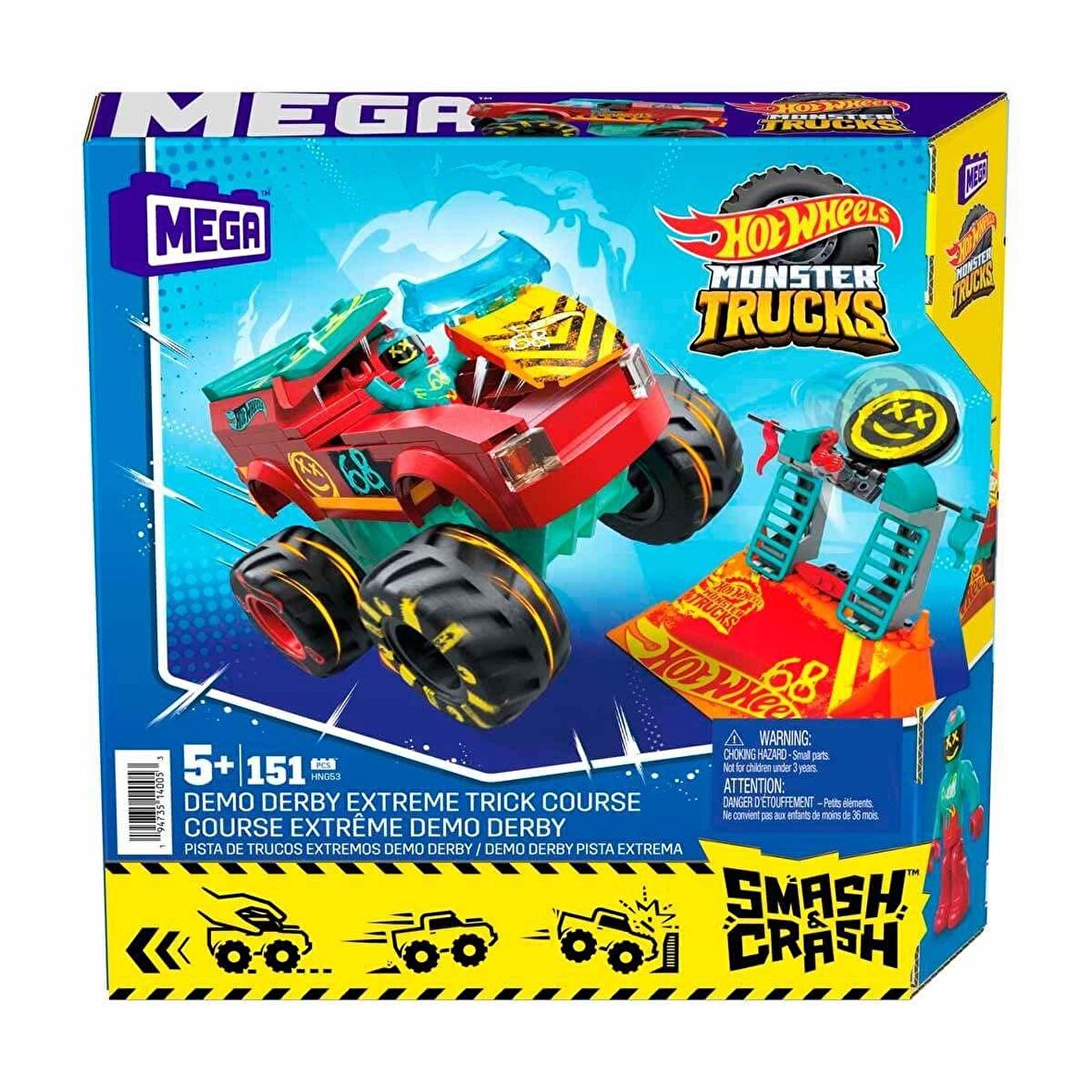 HNG53 MEGA Hot Wheels® Smash N Crash Demo Derby Extreme Çarpışma Seti