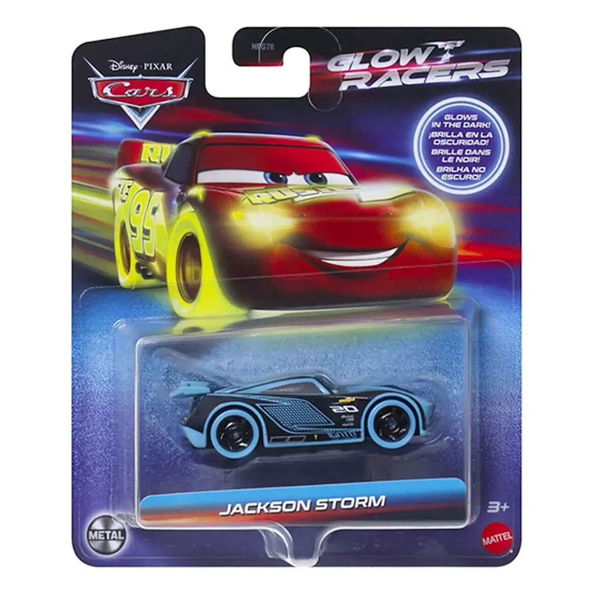 Cars Karanlıkta Parlayan Yarışçılar Tekli Karakter Araçlar HPG76-HPG82