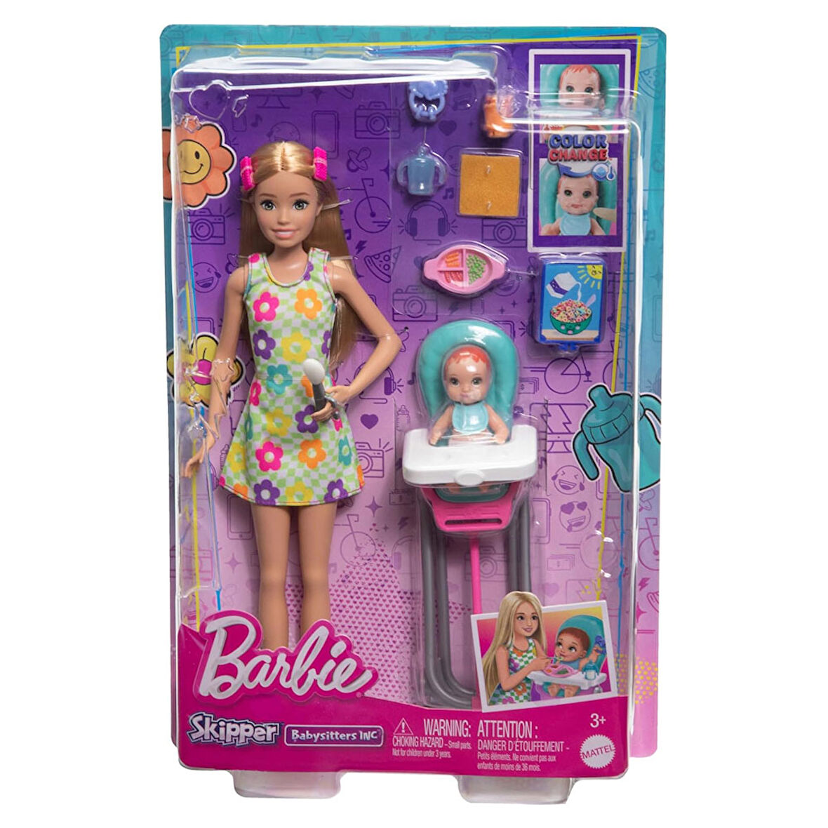 Barbie Bebek Bakıcısı Bebeği ve Aksesuarları Oyun Setleri FHY97-HTK35