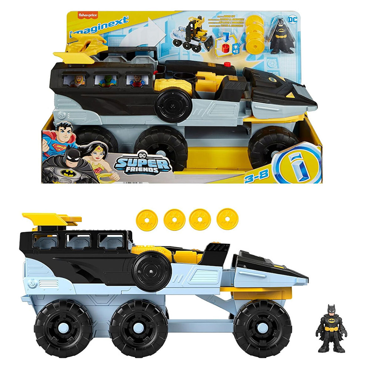 Imaginext DC Super Friends Dönüşebilen Bat Tank HVY04