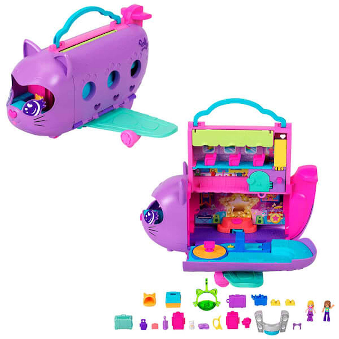 Polly Pocket Minik Kedi Hava Yolları Oyun Seti HWP19