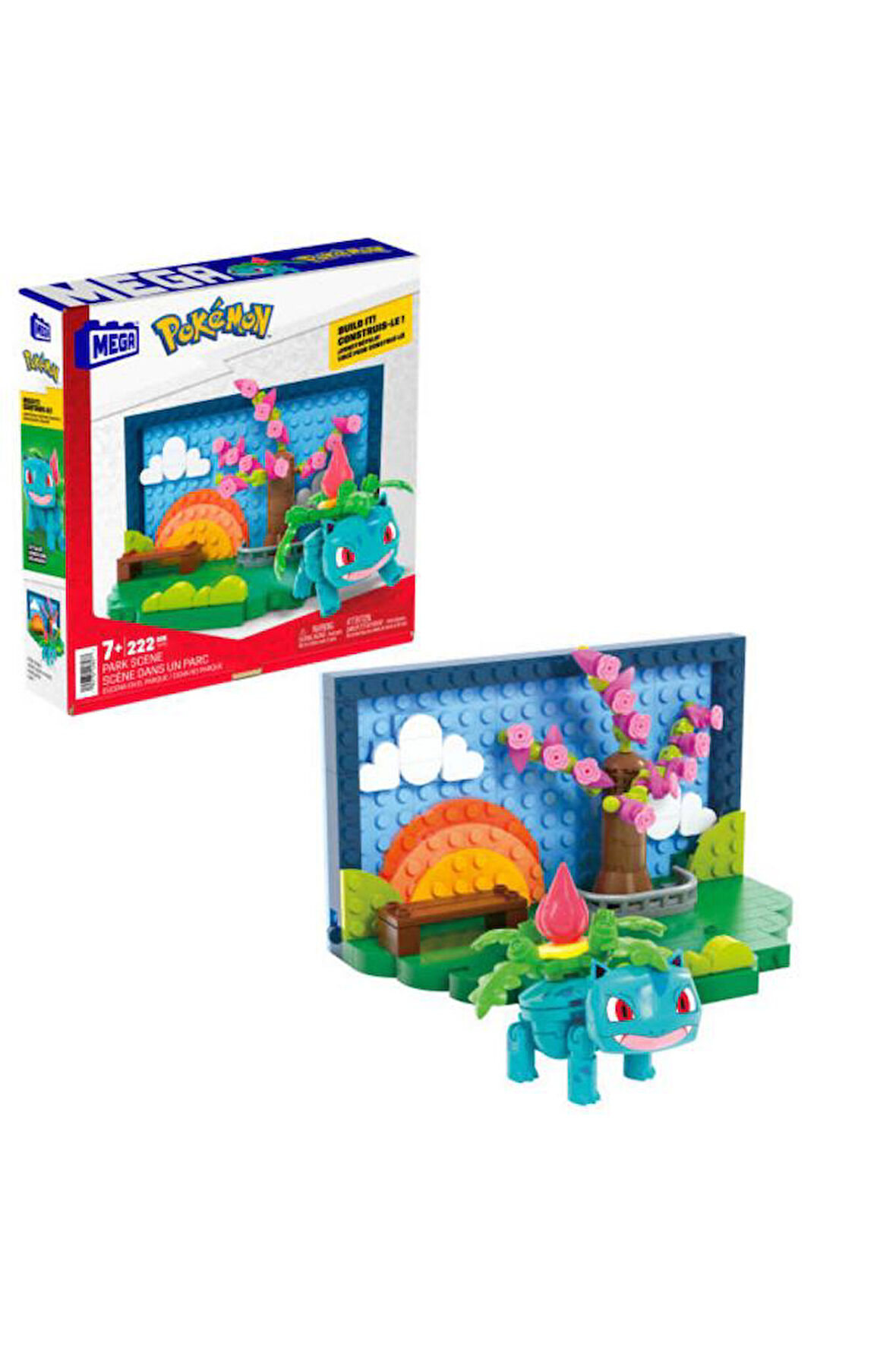 MEGA™ Pokémon™ Park Teması, Çocuklar için aksiyon figürlü birleştirilebilir set (220 Parça) HXF81