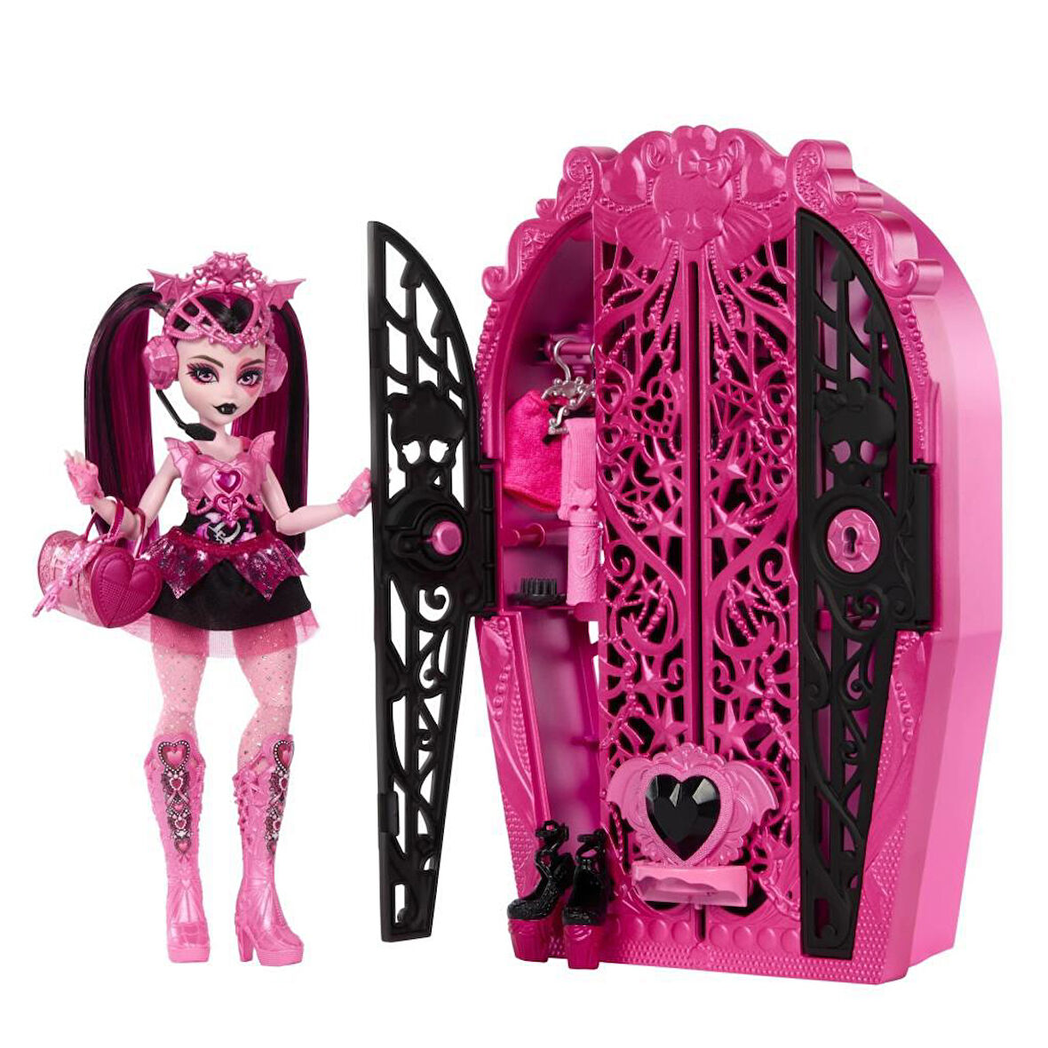 Monster High Skulltimate Secrets Monster Mysteries Oyun Seti, 19+ Sürprizli Draculaura Bebek 4. SERİ