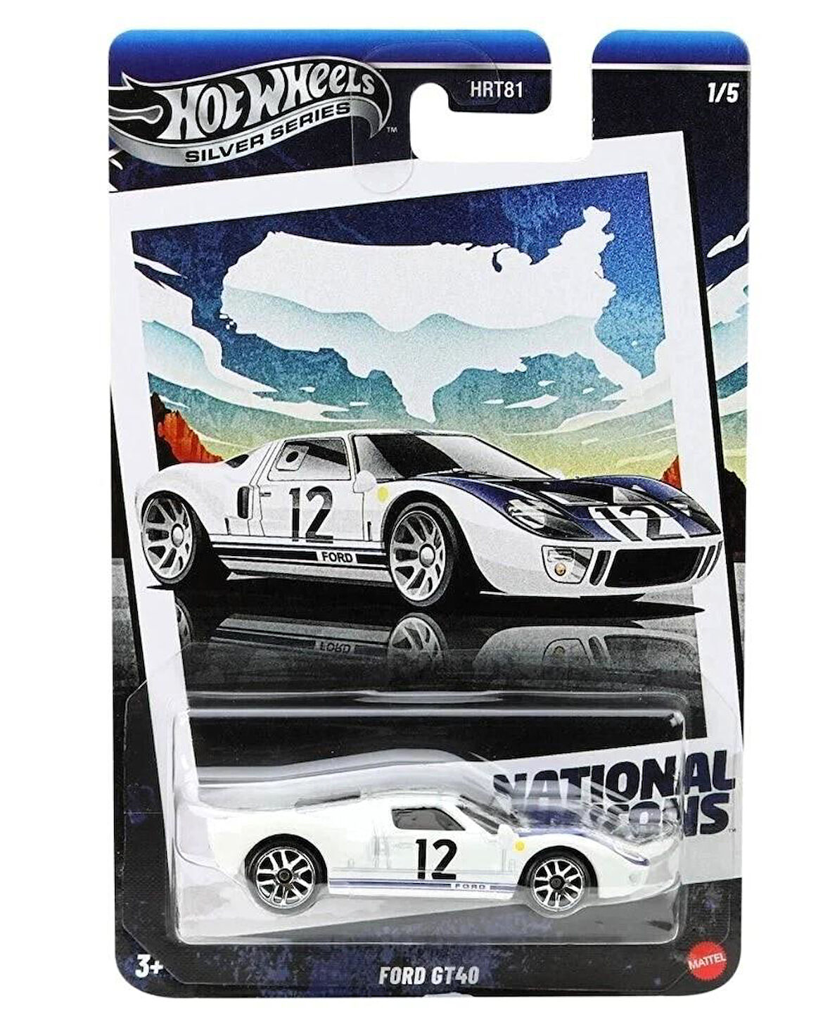 Hot Wheels SILVER SERIES Arabalar Özel Seri FORD GT40 HRT81 - JBY87