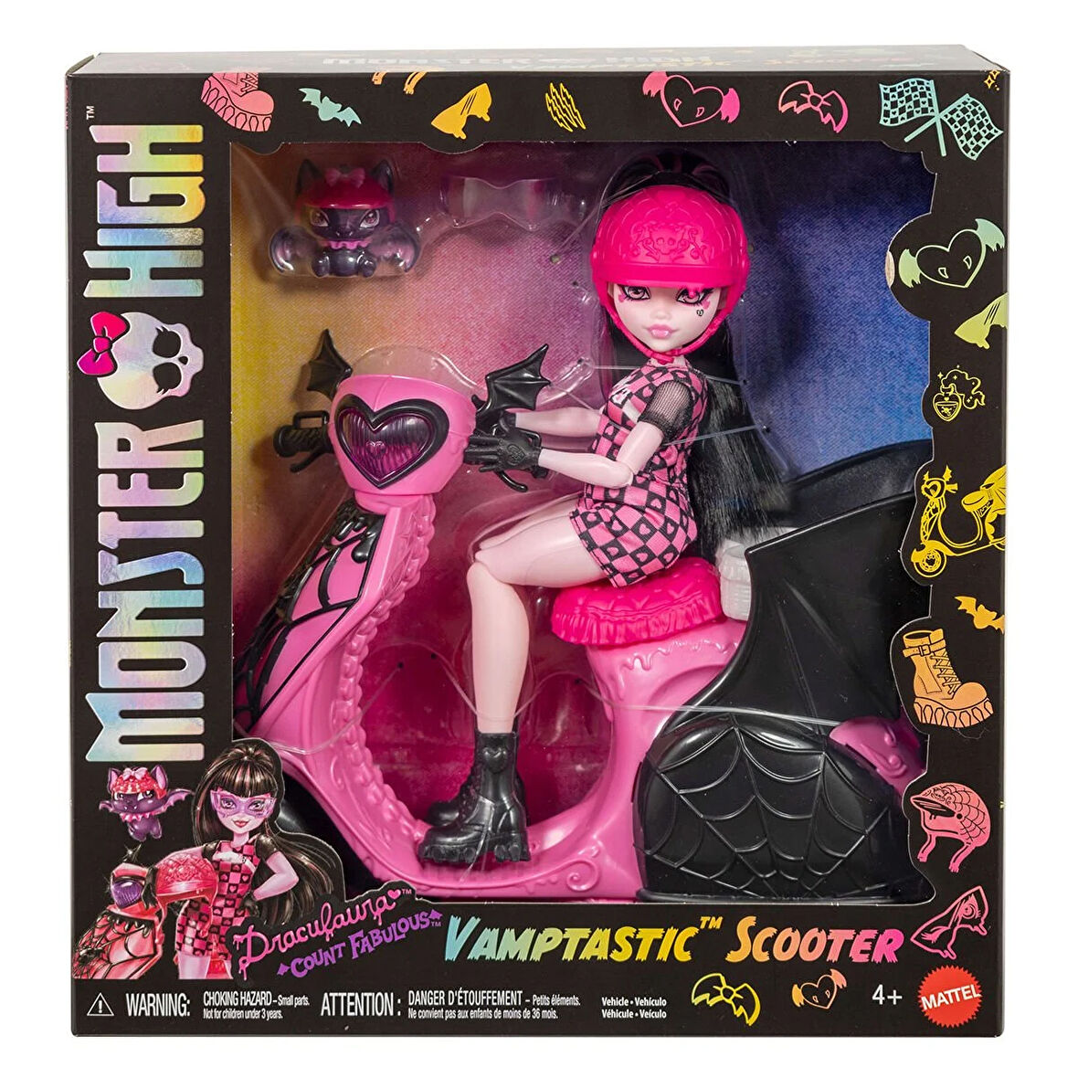 JDR61 Monster High Vamptastic Scooter Draculaura