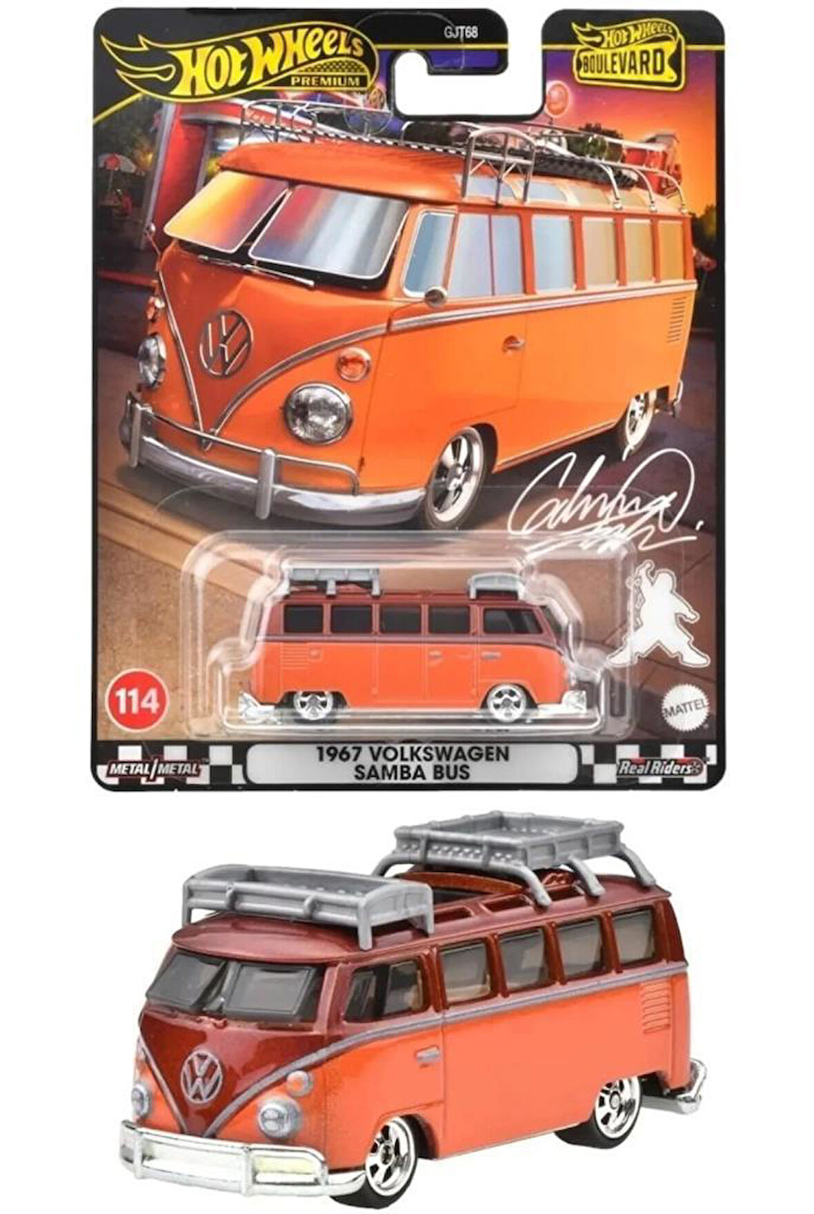 Hot Wheels Boulevard Premium Araçlar 1967 VOLKSWAGEN SAMBA BUS GJT68 - HRT62