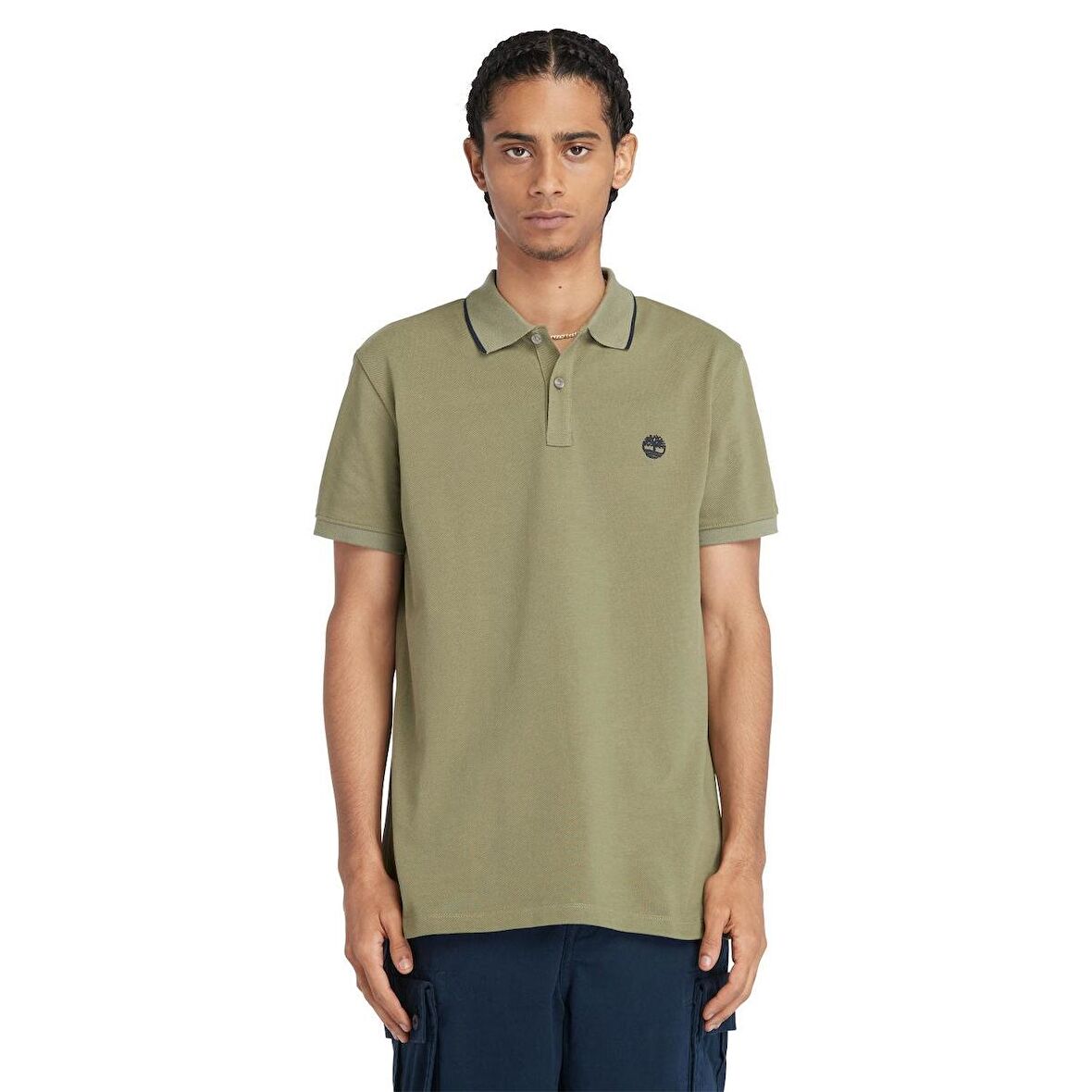 Timberland Printed Neck Short Sleeve Polo Erkek T-Shirt TB0A26NF5901