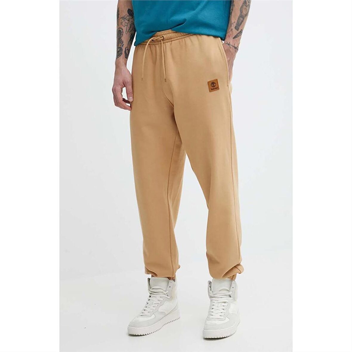 Timberland Woven Badge (Bb) Sweatpant Lıght Wheat Boot Erkek Eşofman Altı